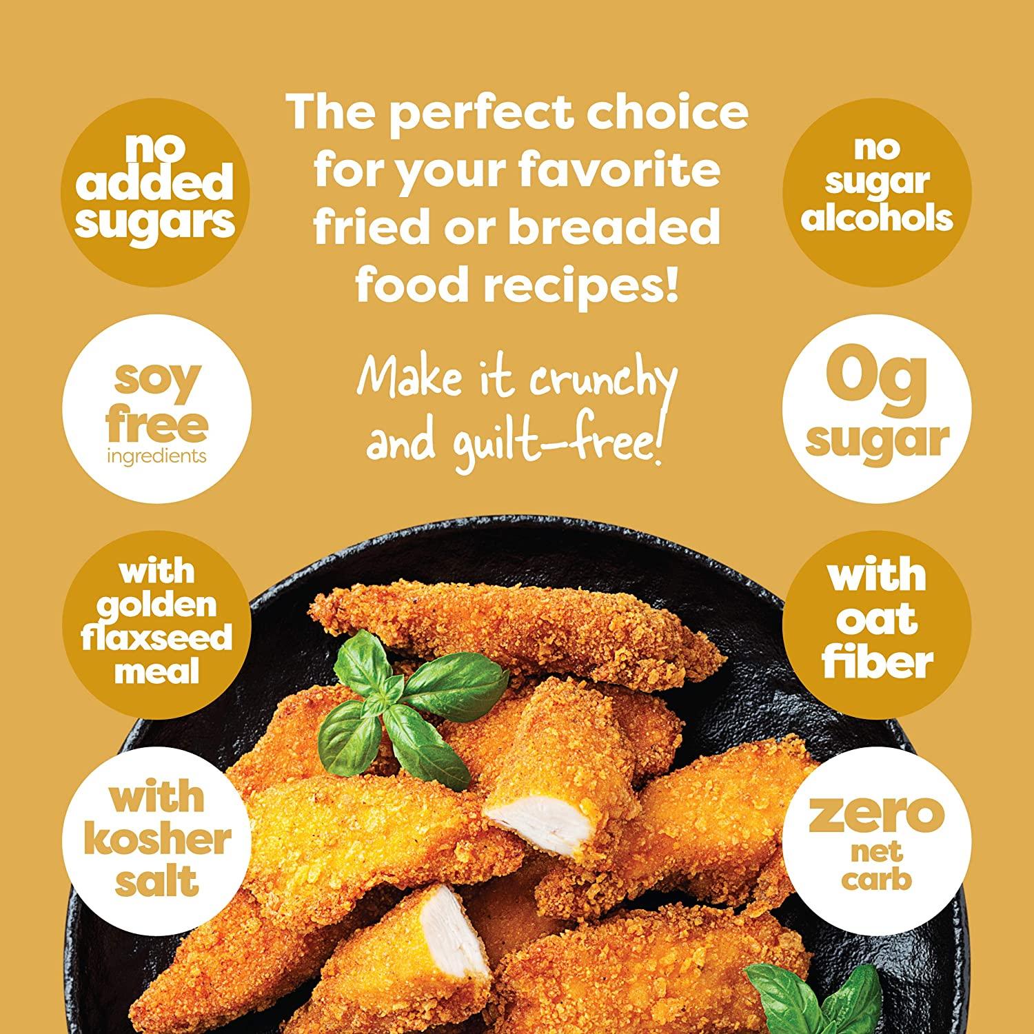 Kiss My Keto Bread Crumbs Plain Zero Carb Breadcrumbs Low