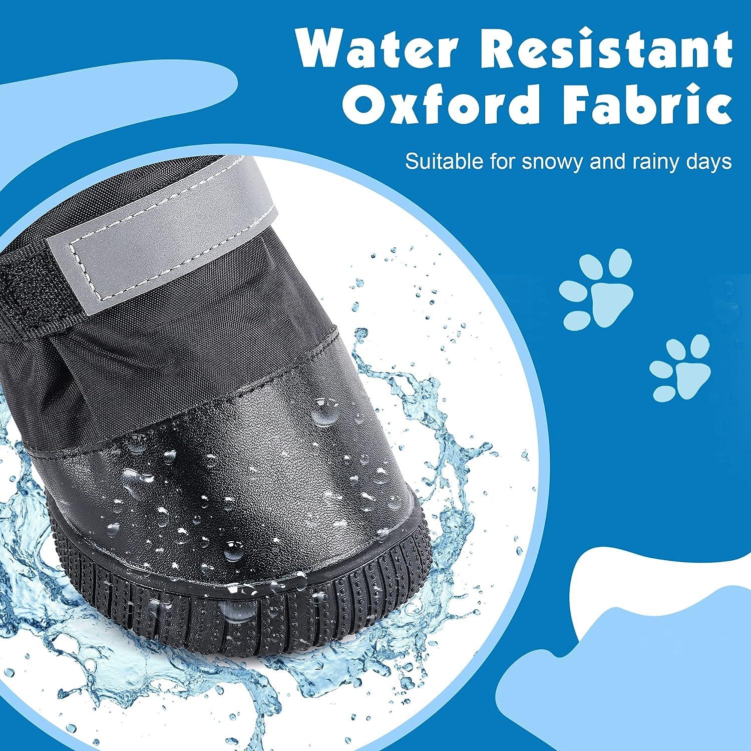 Woowei Dog Shoes For Large Dogs, Waterproof Anti-Slip Dog Boots & Paw Protectors For Winter Snow Hot Pavement Summer, Breathable Reflective Dog