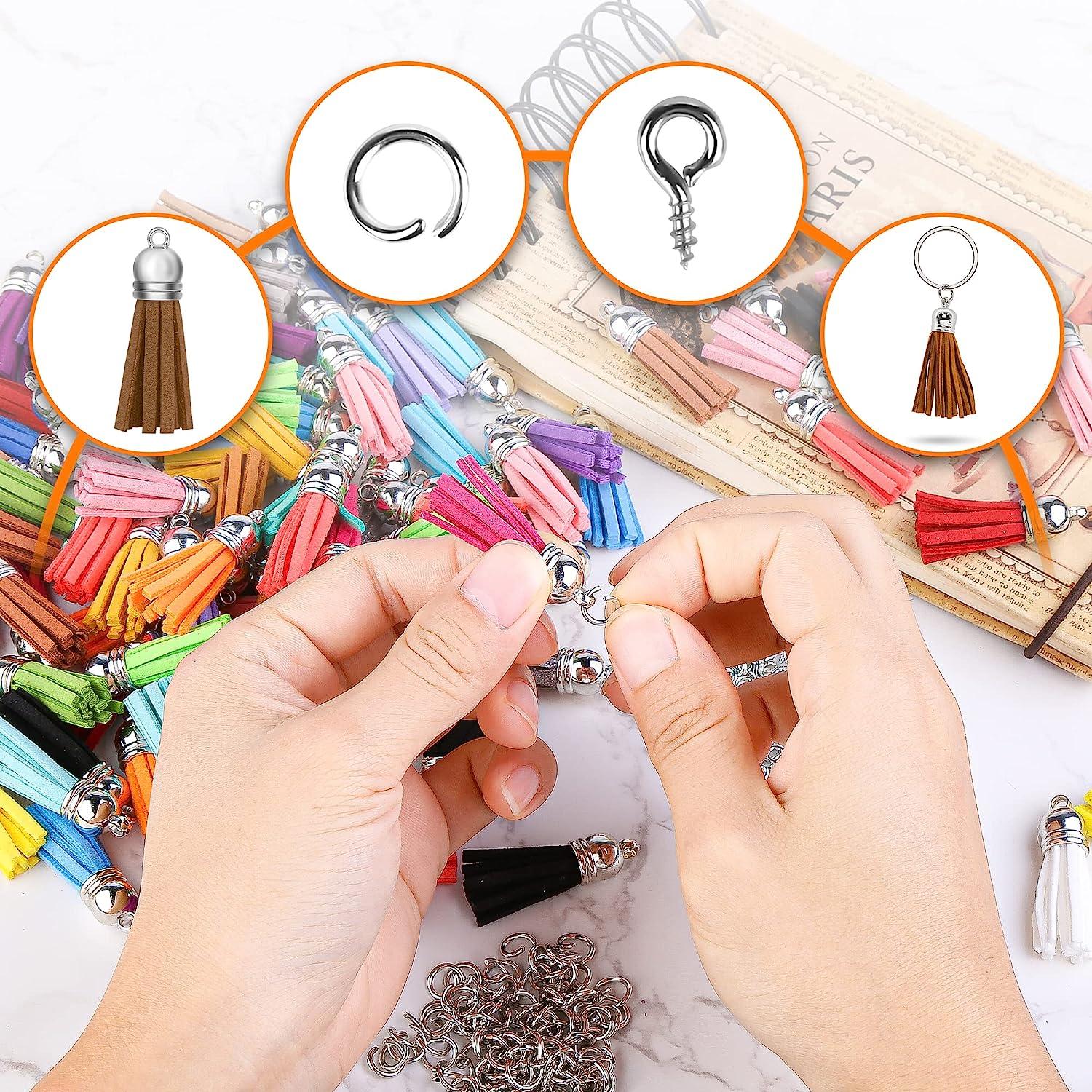 100 Pieces Keychain Tassels Bulk Multi Colored Tassel Pendants for DIY  Keychain and 25 Colors 
