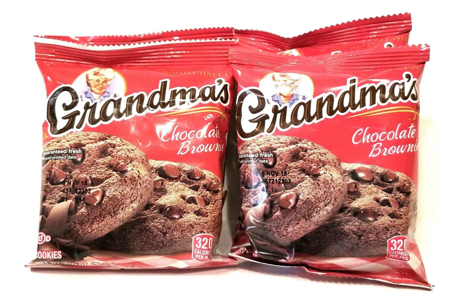 Grandma's Cookies Chocolate Chip Brownie Flavored 4 Packs 2 per Pack