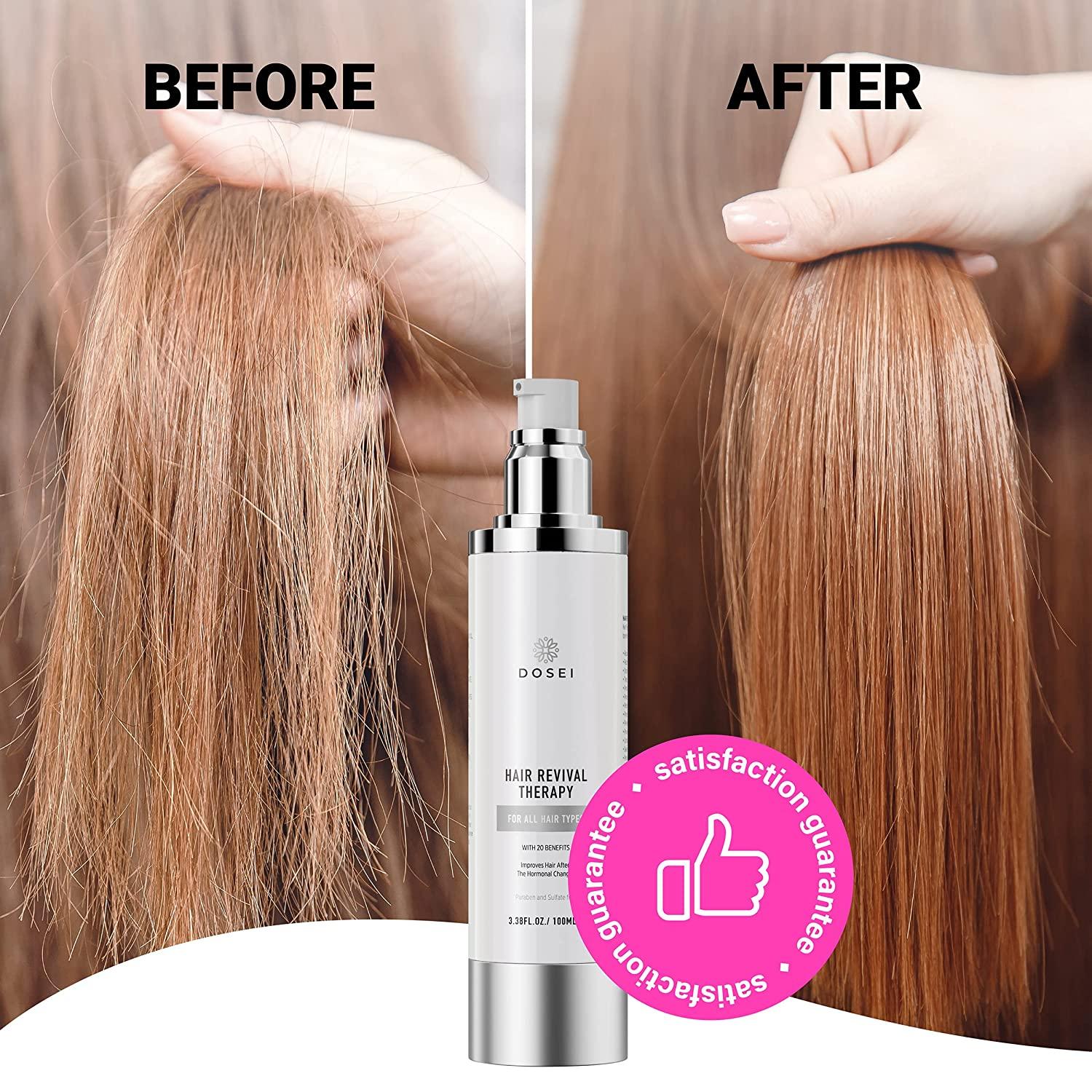 Damaged Hair Treatment Repairing - Split Ends Hair Treatment, Smoothing Hair  Serum for Frizzy and Damaged Hair, Leave in Conditioner Treatment for  Glossy, Silky, Shiny Hair