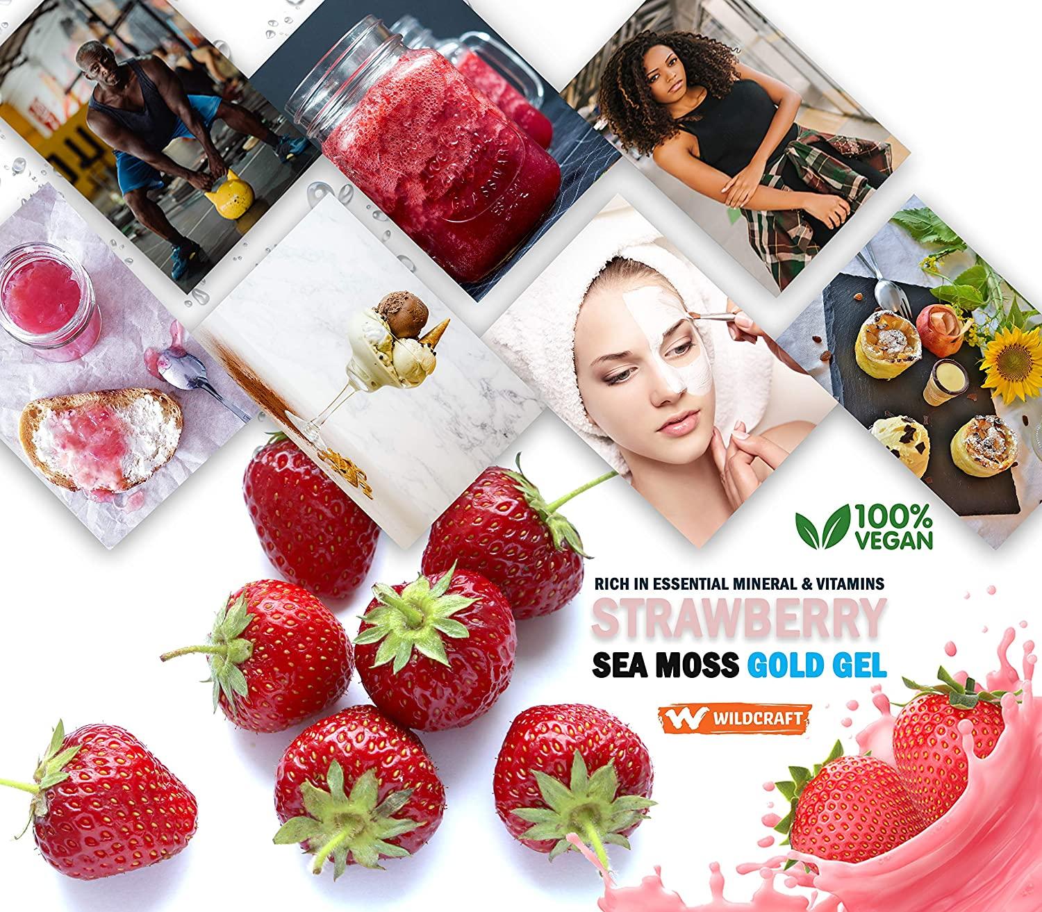 Dualspices Wildcrafted Sea Moss Raw With Strawberry (with some pulp