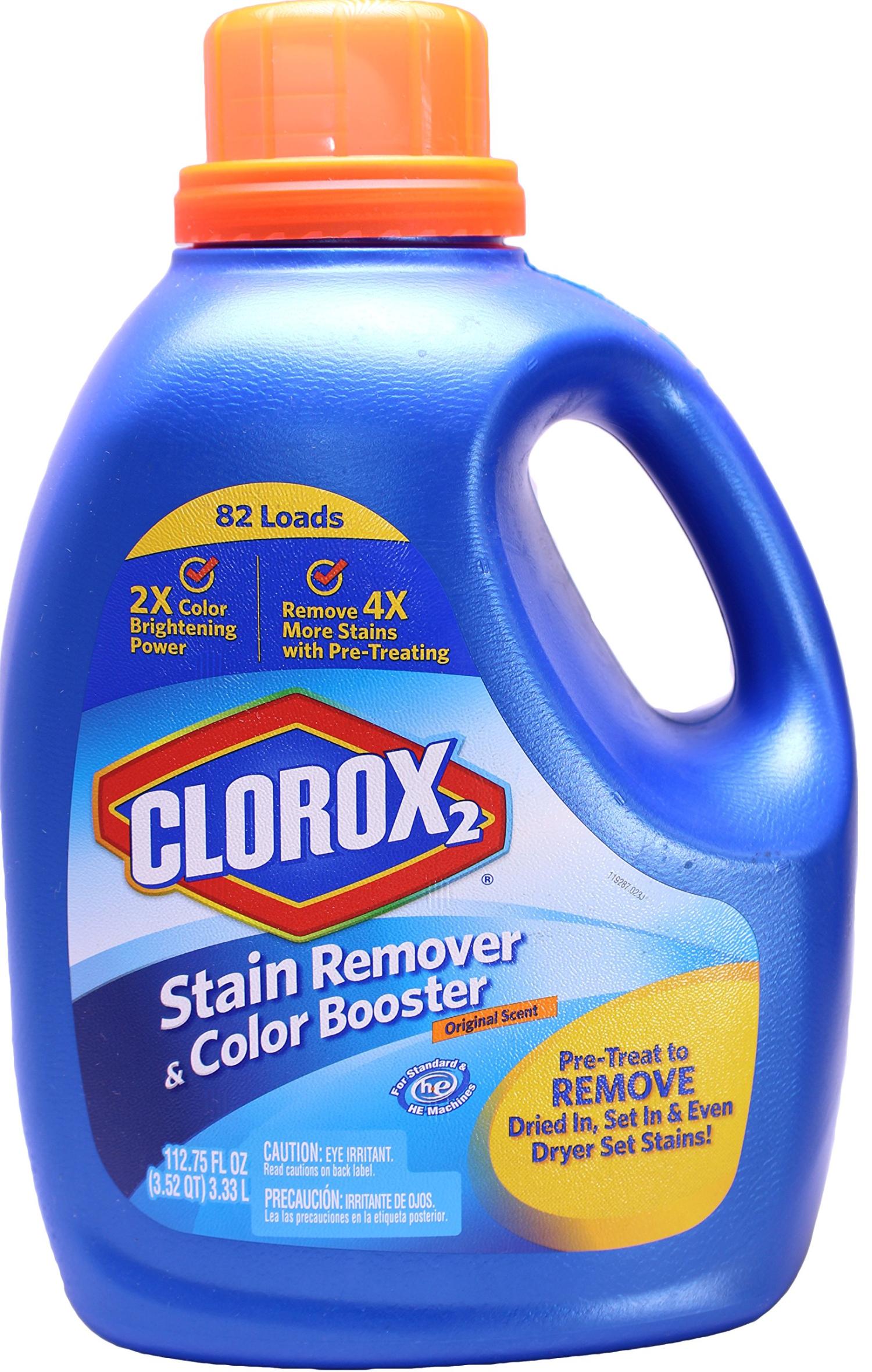 Clorox 2 STAIN REMOVER AND COLOR BOOSTER, UNSCENTED, 33 OZ BOTTLE