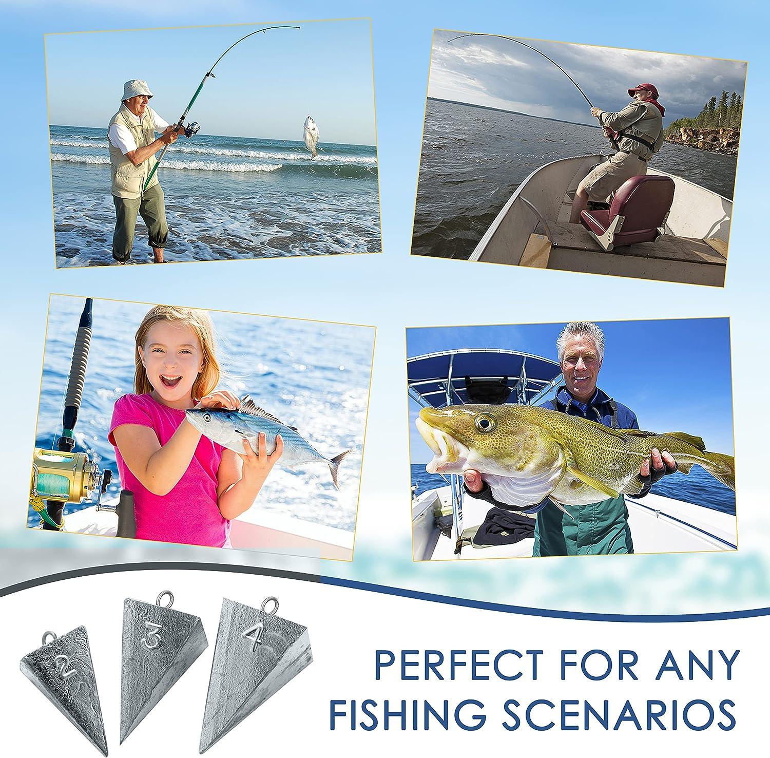 Pyramid Sinkers Fishing Weights Saltwater Surf Fishing Gear Tackle