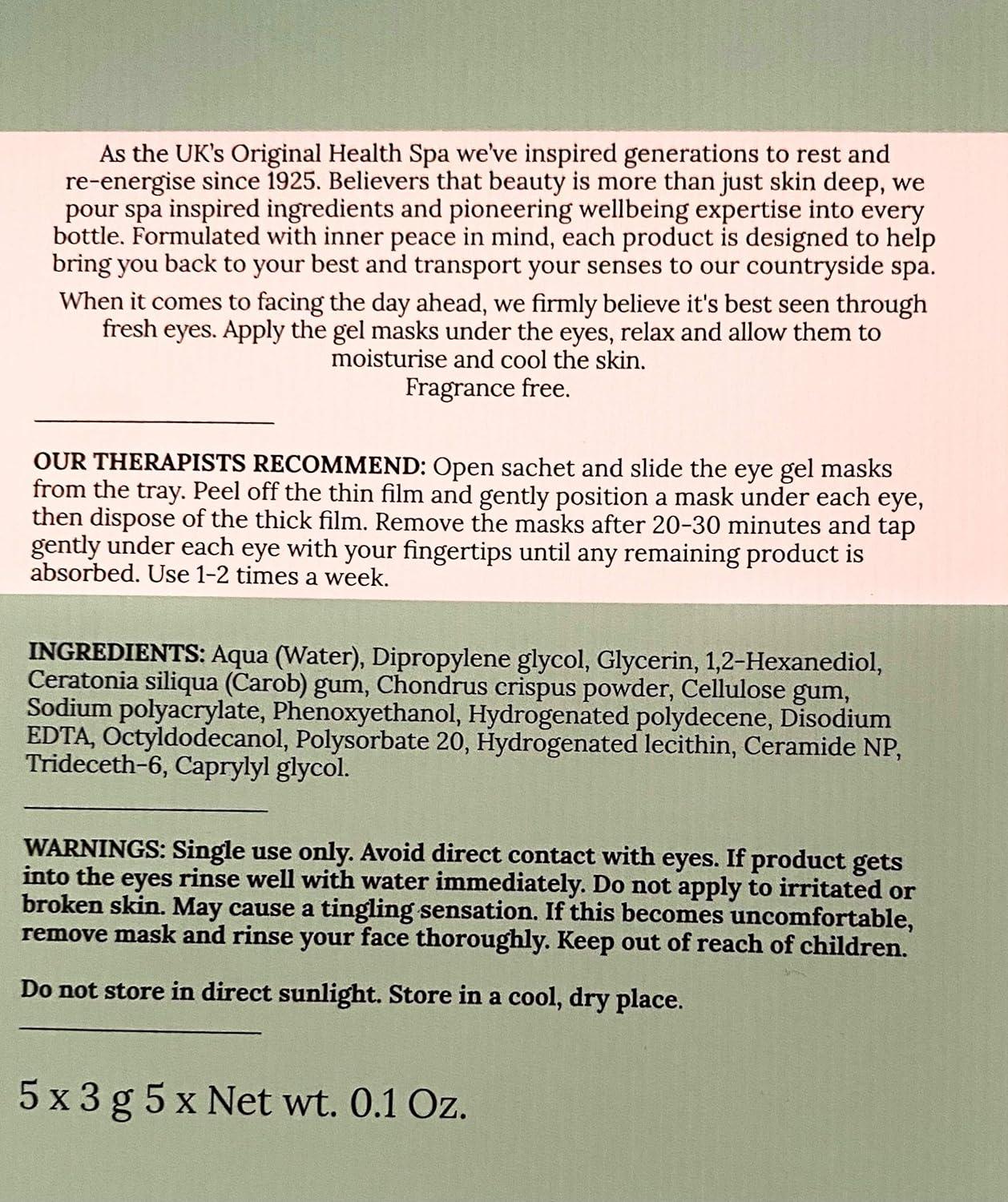 Champneys Professional Collection Cooling Gel Eye Masks 5 pairs