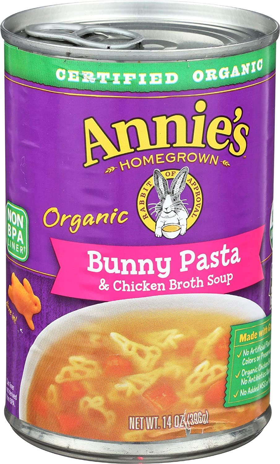 Annie's Homegrown Bunny Pasta & Chicken Broth Soup, 14 oz