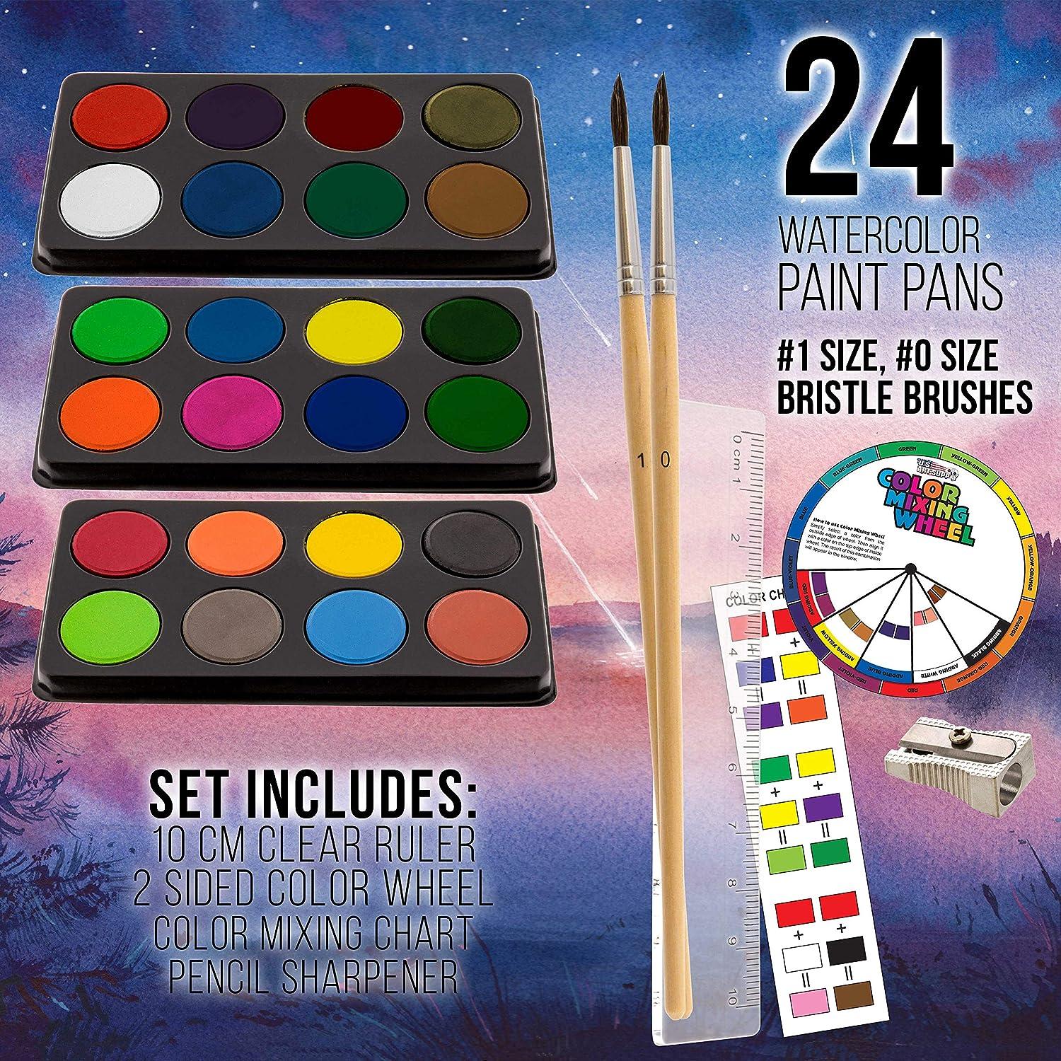 Premium Metallic Watercolor Pan 24pk - Watercolor Paint - Art Supplies & Painting