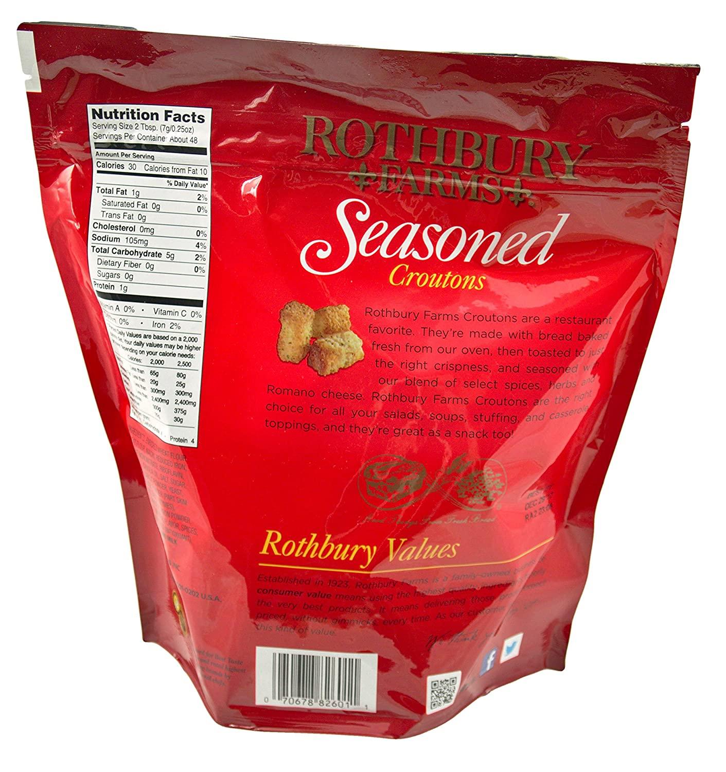Rothbury Farms Seasoned Croutons, Family Size (2 pack) 12 Ounces each
