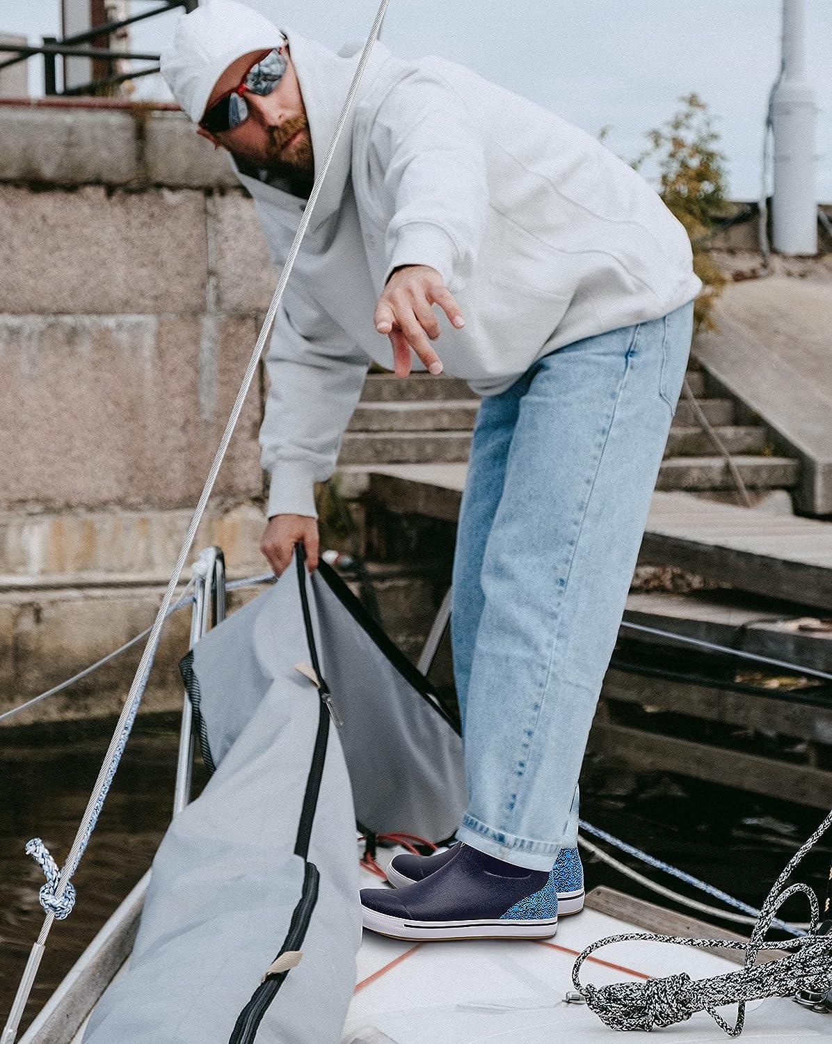WTW Unisex Rain Boots for Men and Women, Waterproof Rubber Fishing