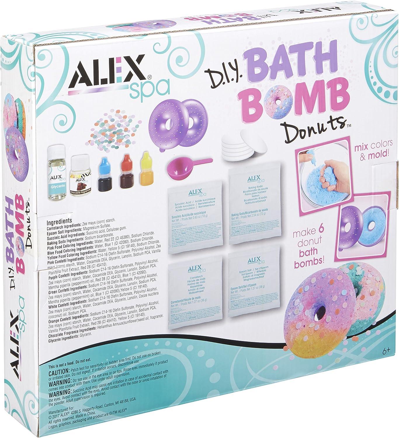 Alex Spa DIY Bath Bomb Donuts Kids Bath Bomb Soap Kit