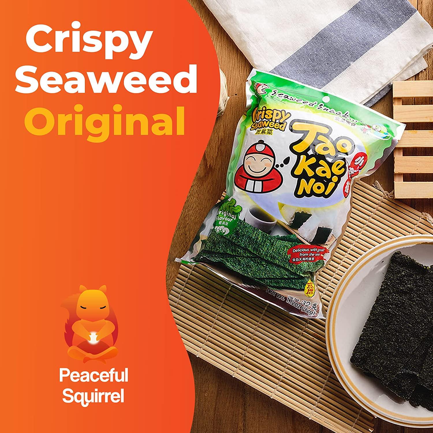 Peaceful Squirrel Variety Tao Kae Noi Thai Crispy Seaweed 6Pack
