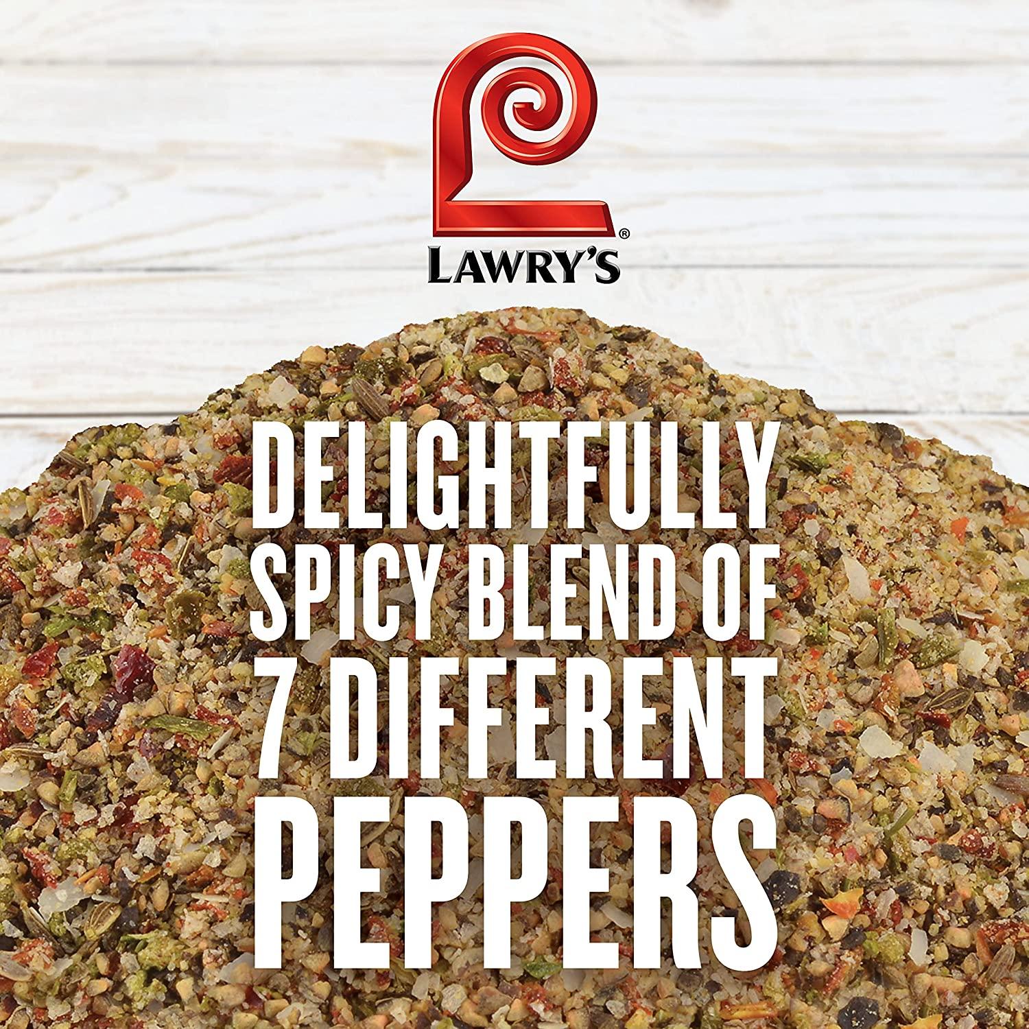Lawry's Pepper Supreme Seasoning Blend, 21 oz One 21 Ounce Container of Seven Pepper Seasoning