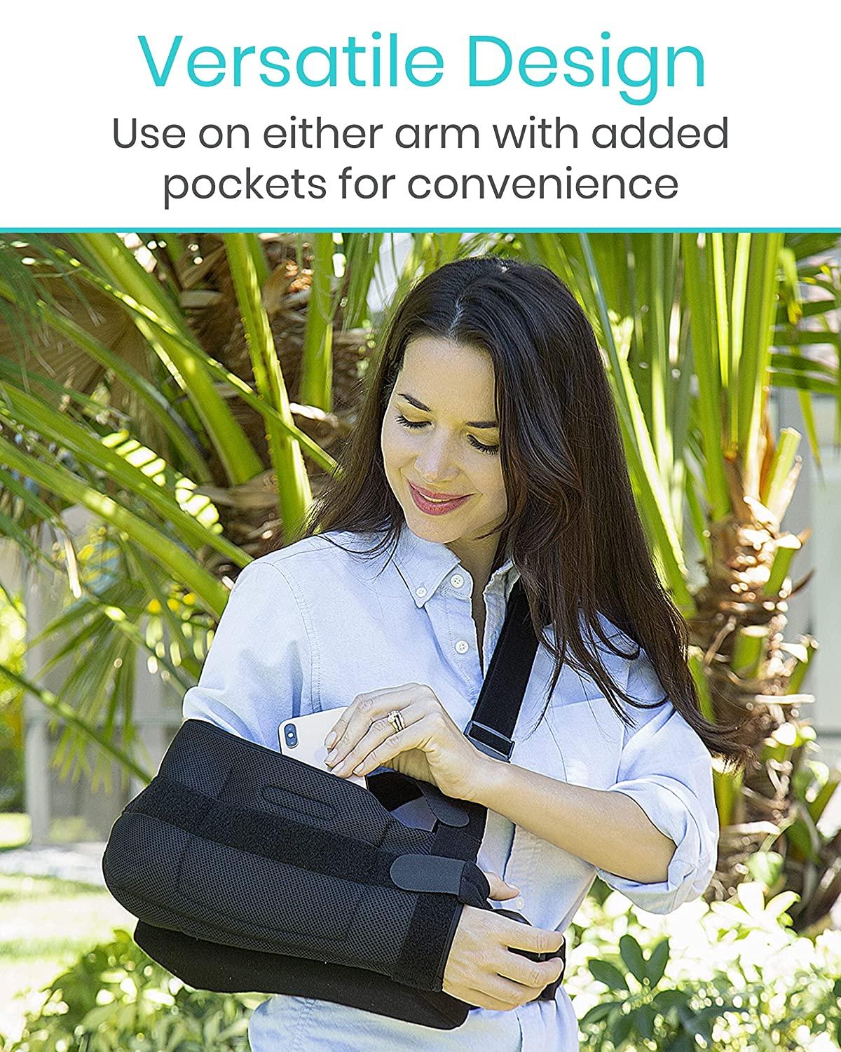 Vive Shoulder Abduction Sling Immobilizer for Injury Support Pain