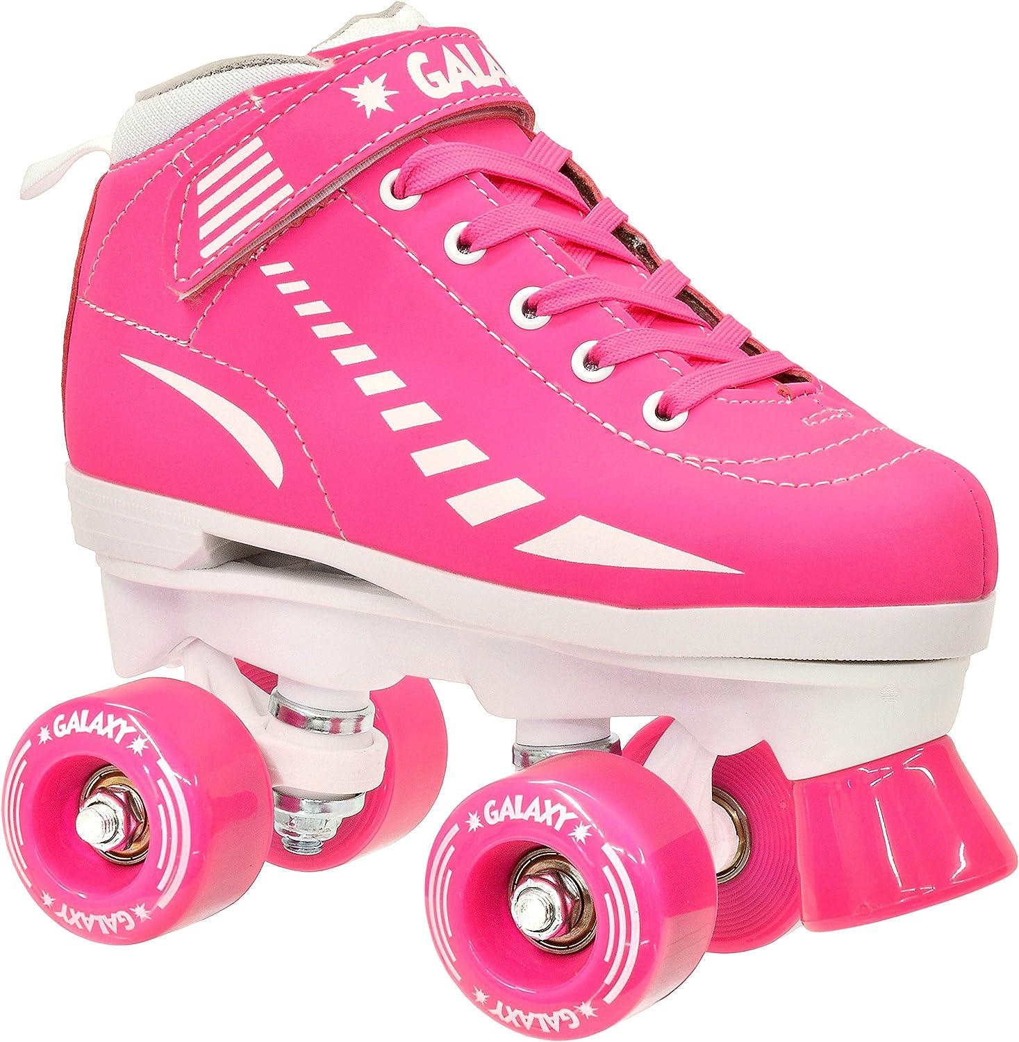 Epic Skates Galaxy Elite Kids Quad Speed Skates Adult 5 Pink