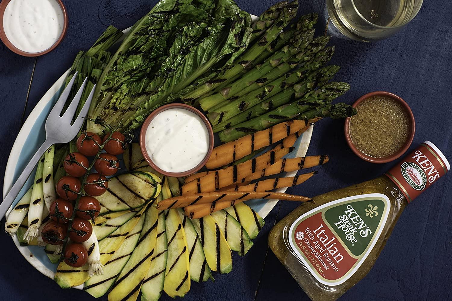 Ken's Steak House Italian with Aged Romano Dressing (16 Fl Oz (Pack of 2))