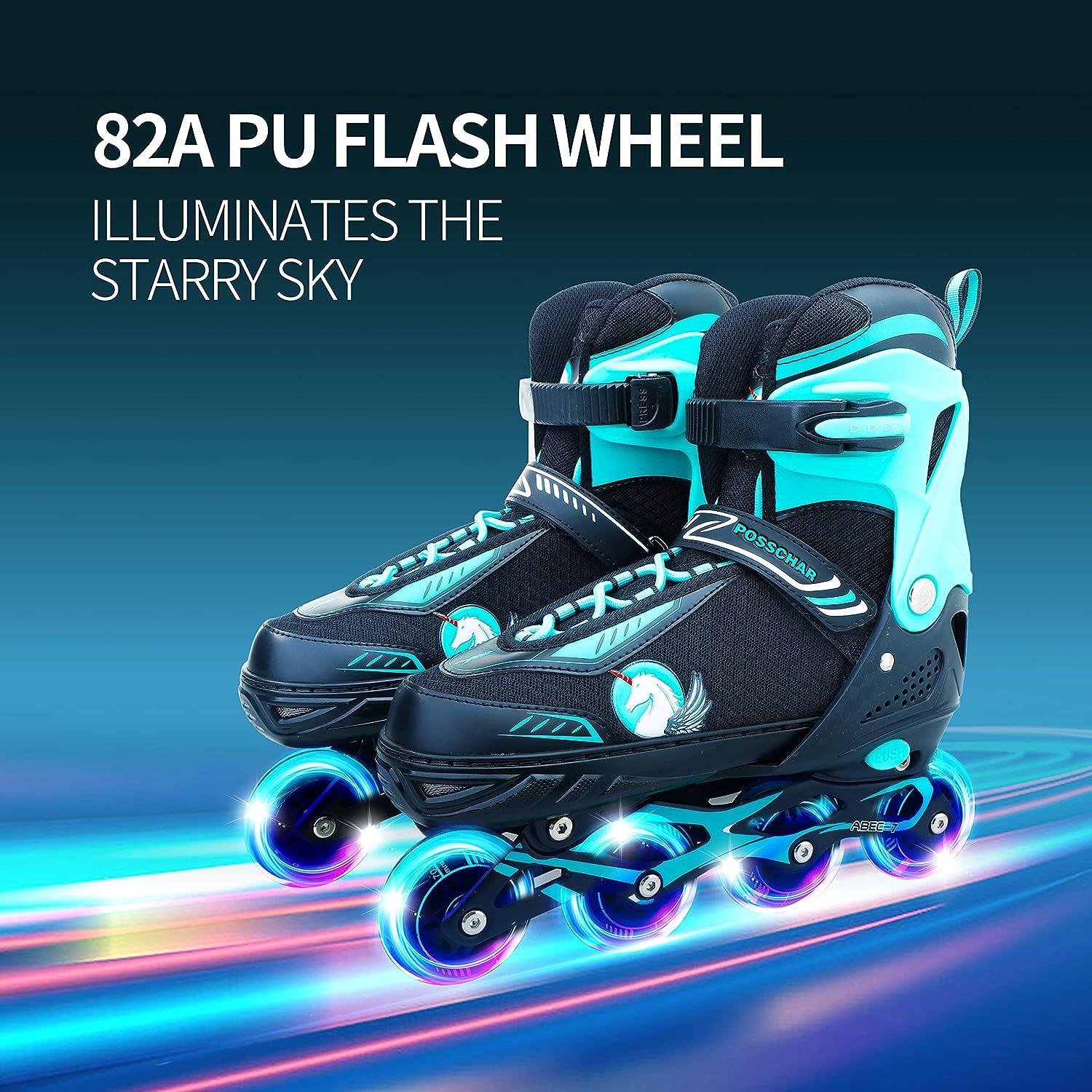 Adjustable Inline Skates, Roller Blades for Girls Kids Women and Adult