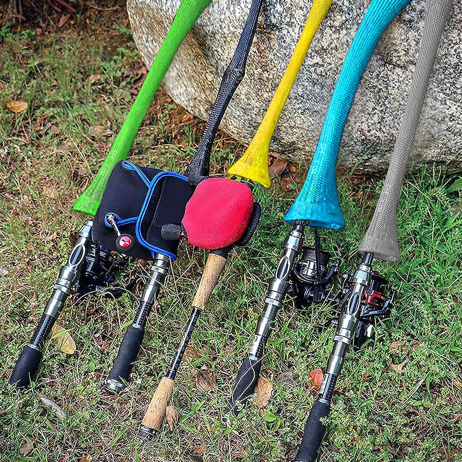Meanhoo Fishing Rod Sleeve, 6 Pack 7ft Fishing Pole Sleeves