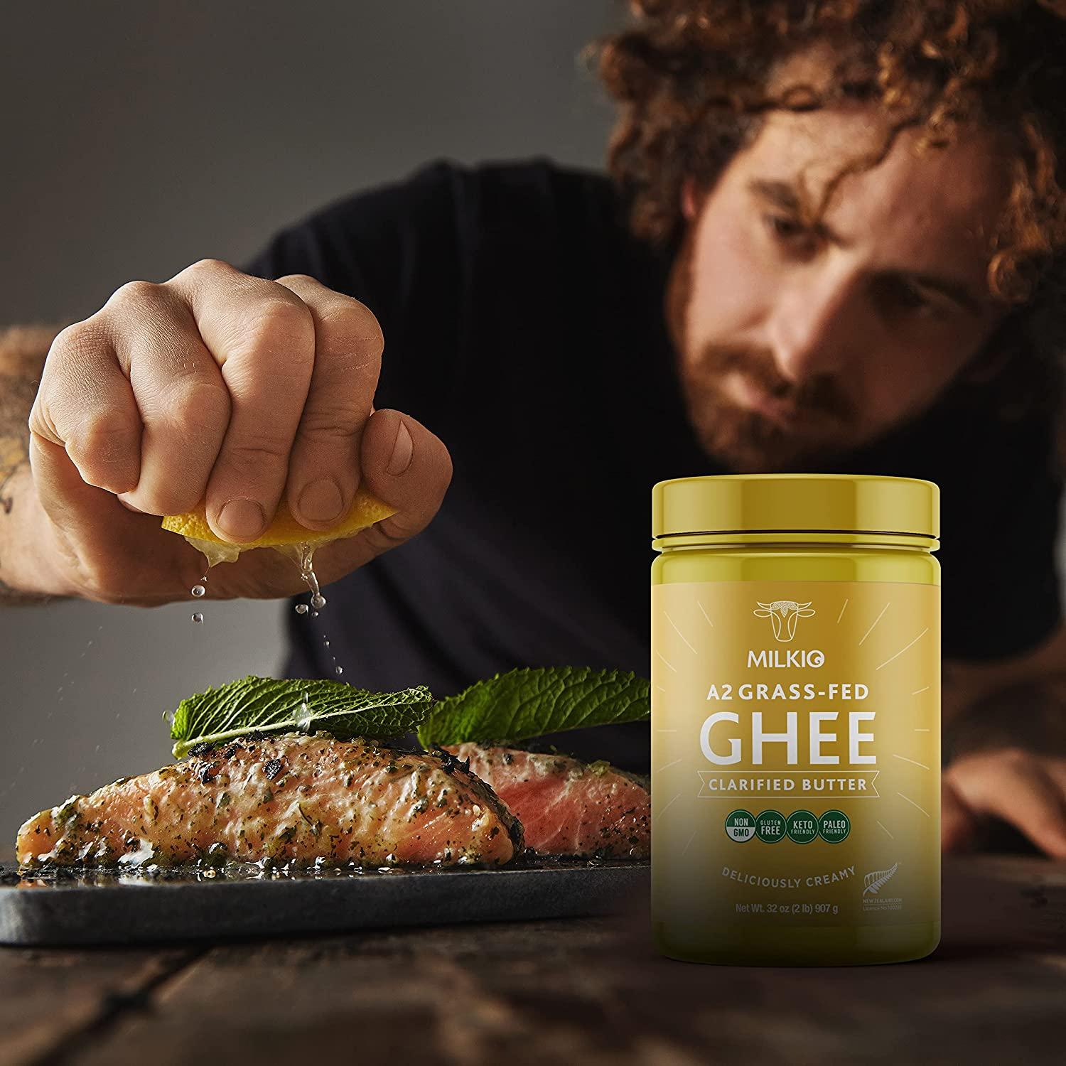Aazon.co : GirOrganic Grass Fed A2 Ghee Clarified Butter Fro