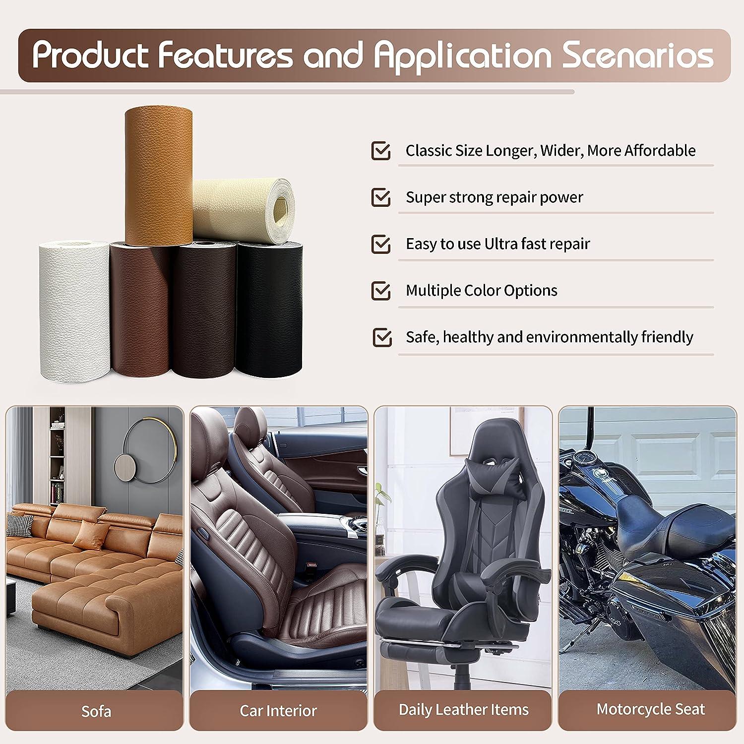 Self Adhesive Leather Repair Kit ,Furniture Car Seat,Motorcycle seat Large  Patch