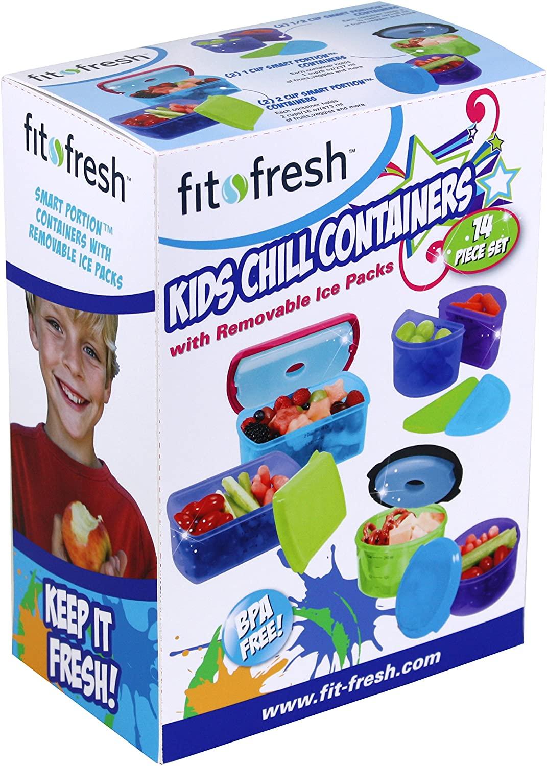 Fit & Fresh Kids 14 Piece Leak-Proof Lunch Container Set 