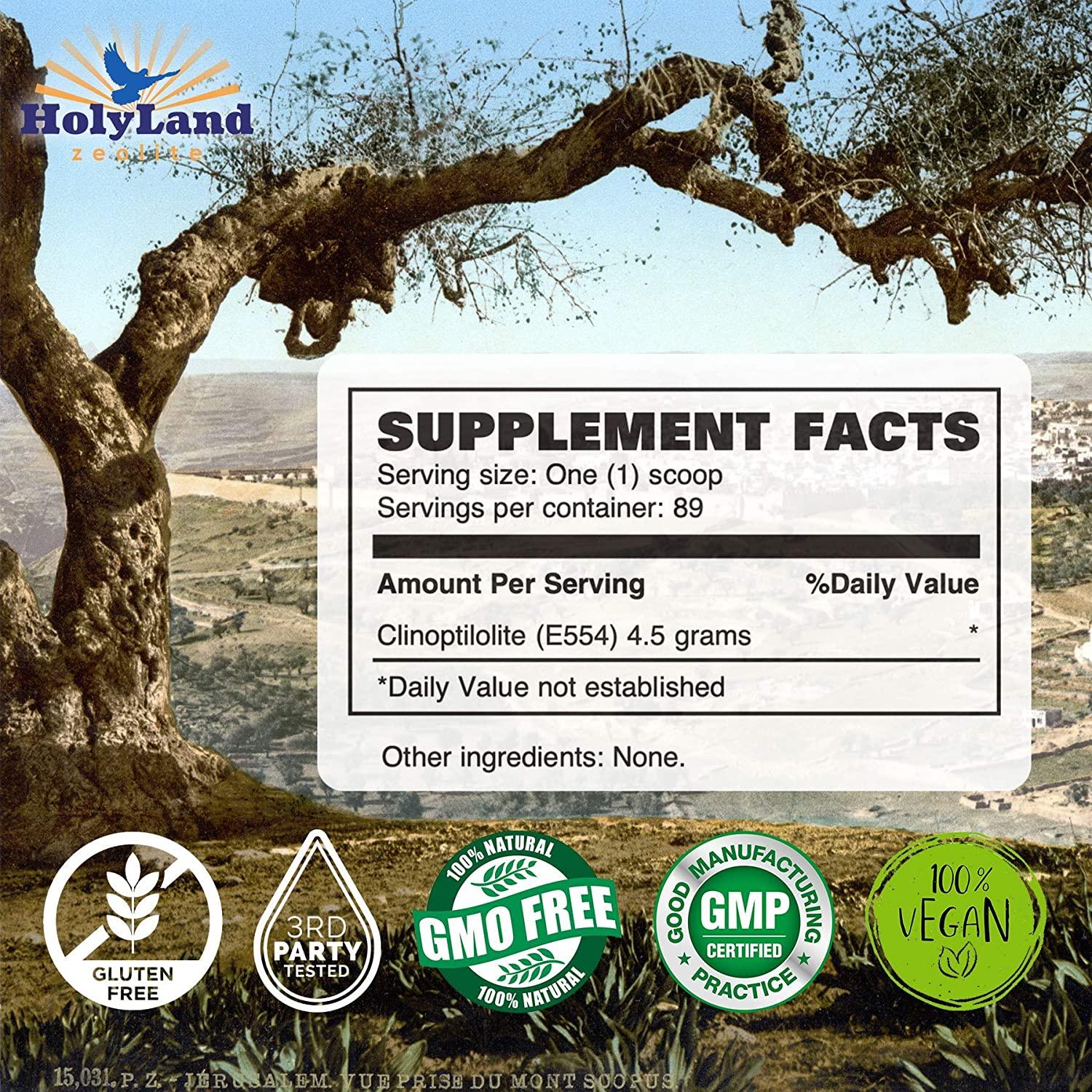 HolyLand Zeolite Cleanse Detox Powder for Energy, Mental Focus