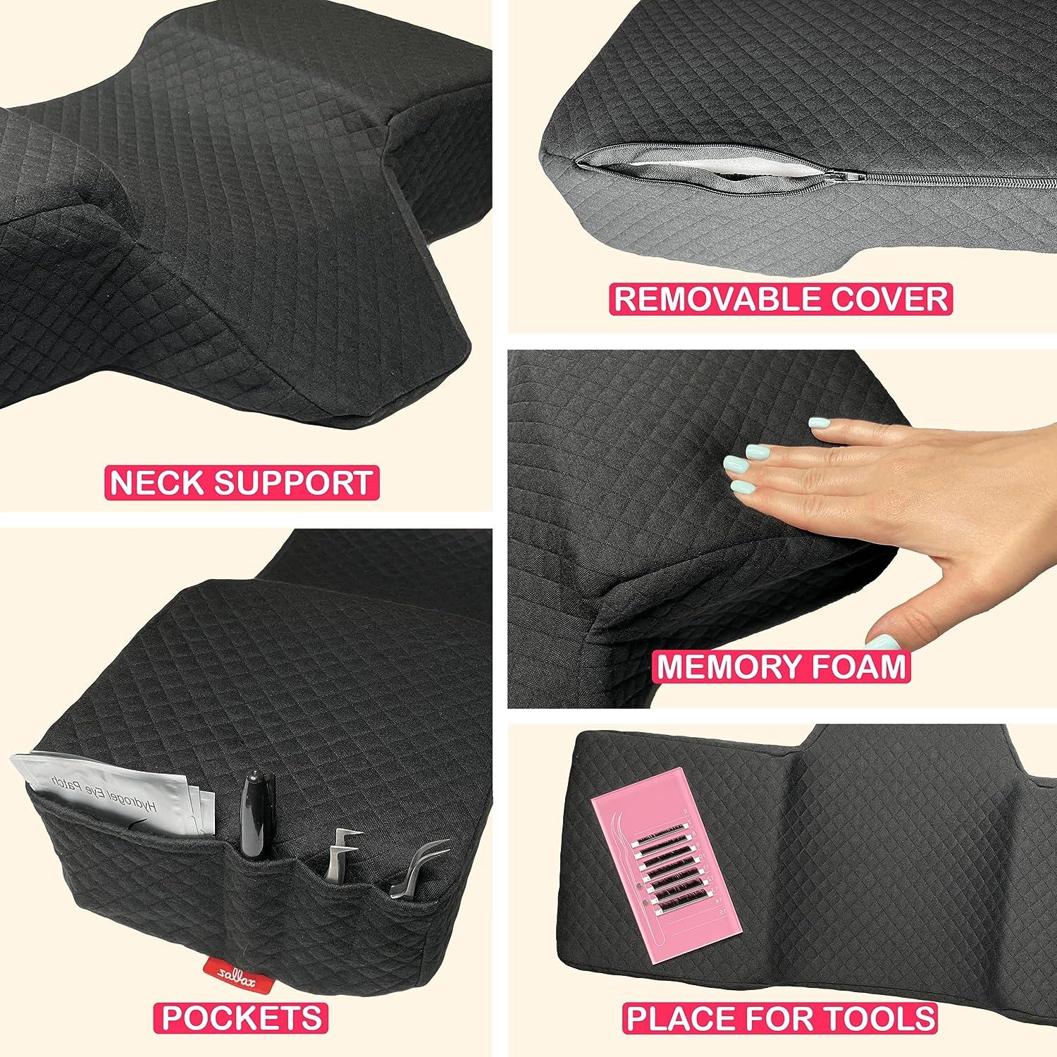 XOLLOZ Curved Memory Foam Lash Bed Pillow for Eyelash Extensions