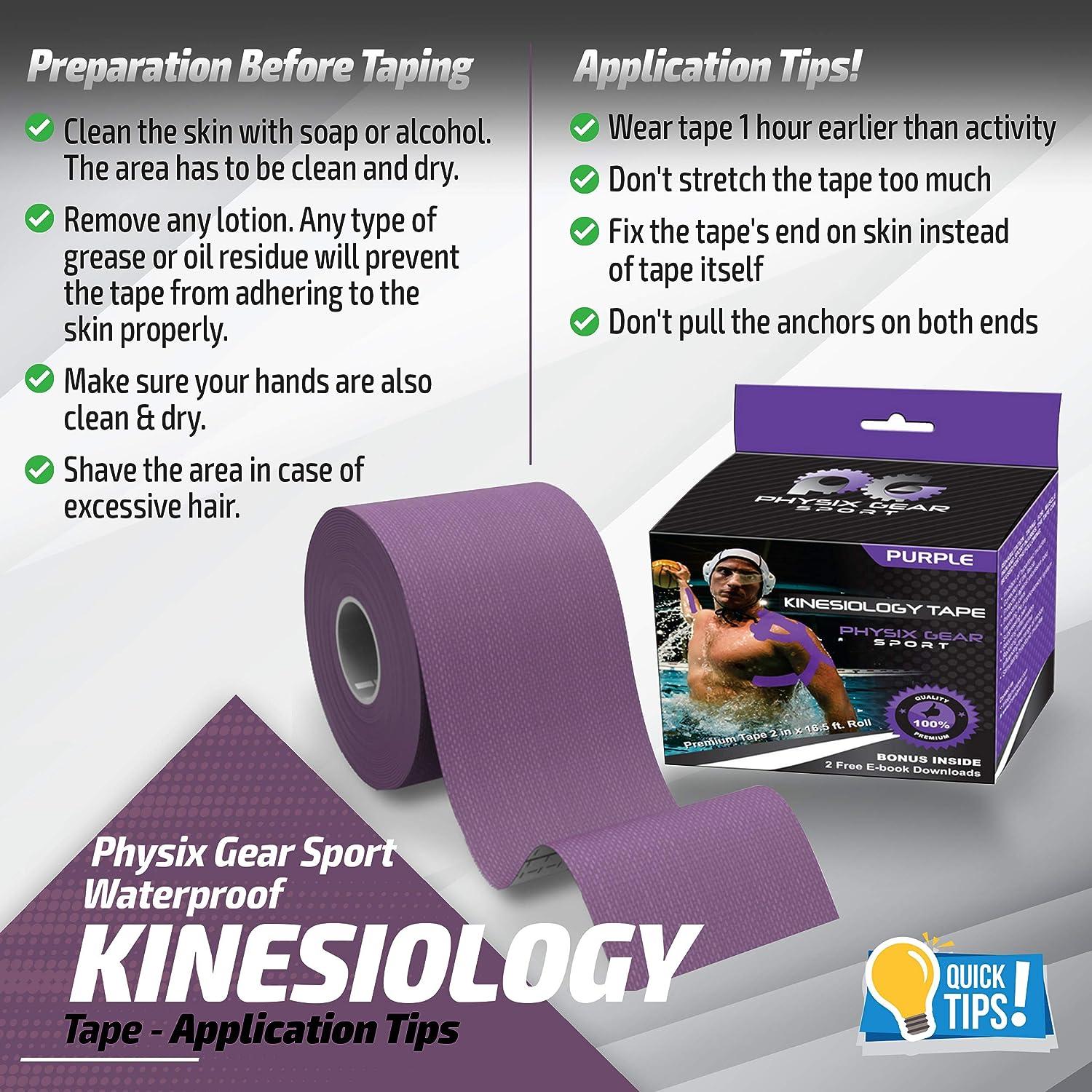 Physix Gear Sport Kinesiology Tape (2 Pack or 1 Pack) Best