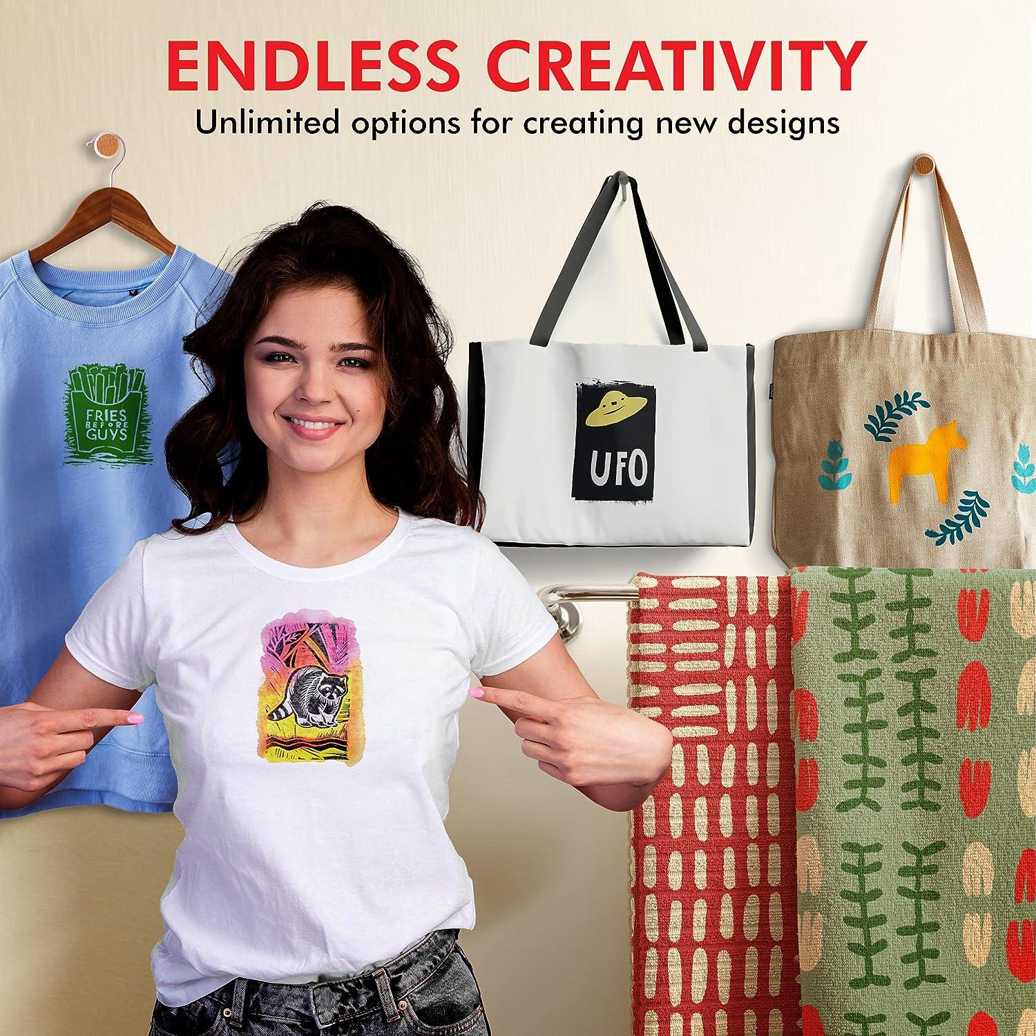 Marabu Block Printing Kit Linocut Kit with 3 x 100ml Block Printing Ink, Cutter, Rubber Block