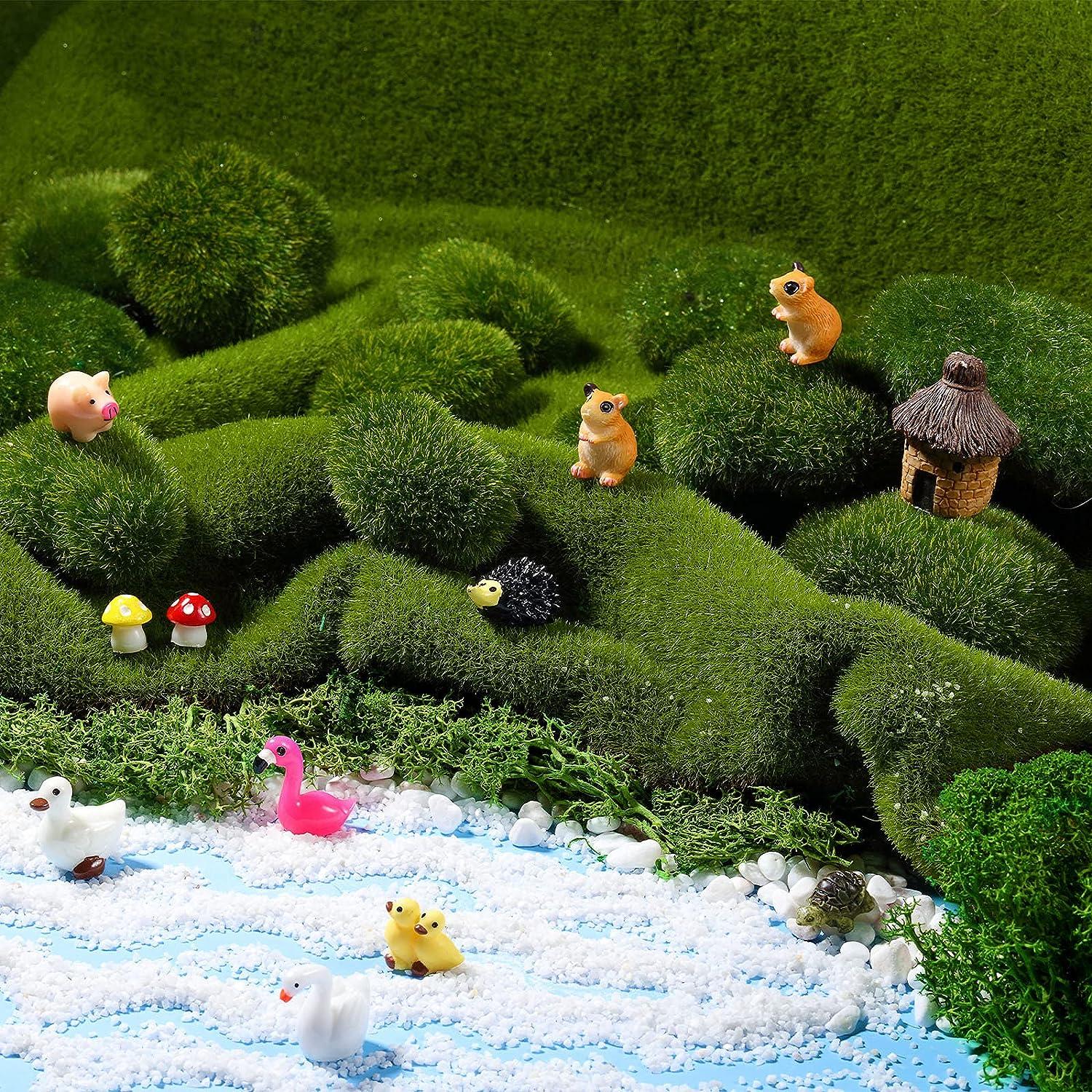 Chuangdi Artificial Moss Rock Assorted Sized Decorative Faux Green