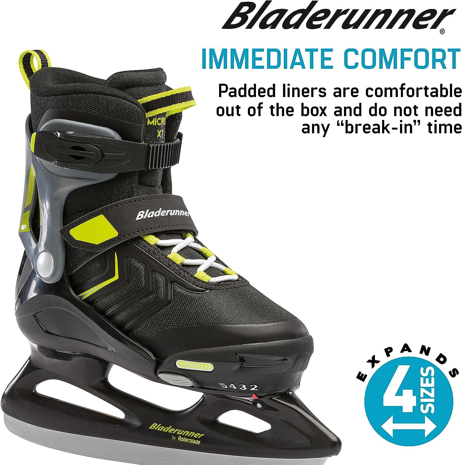 Bladerunner Ice by Rollerblade Micro Ice XT, Junior, Adjustable, Black