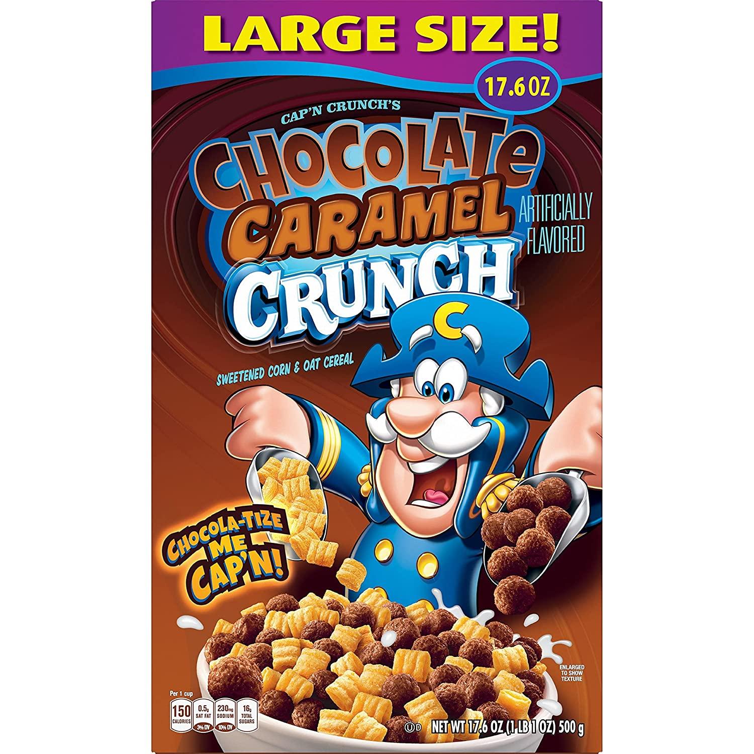Quaker Chocolate Caramel Crunch 17.6 Oz Delicious Breakfast Cereal
