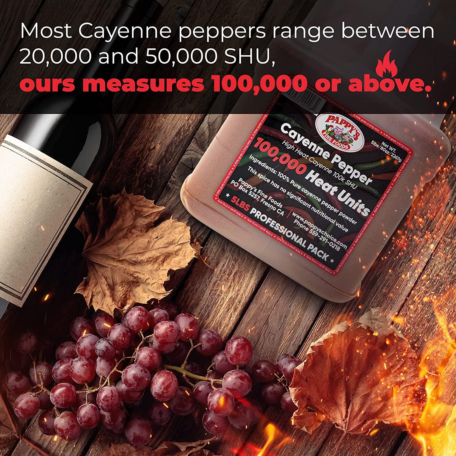 Cayenne Pepper Powder Bulk 100,000 Heat Units 5lb Jar.