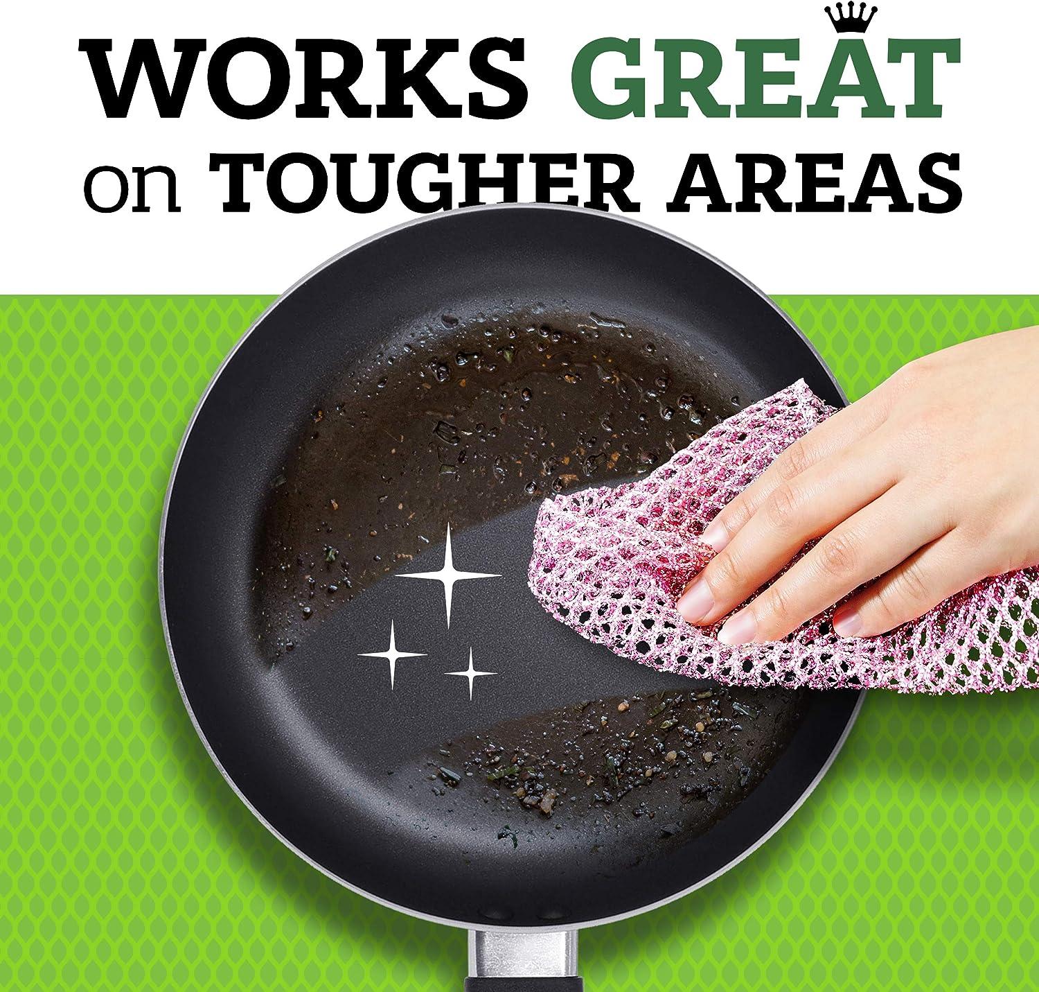 Mesh Dish Cloths Scrub Tough Stains, Without Scratching Cookware