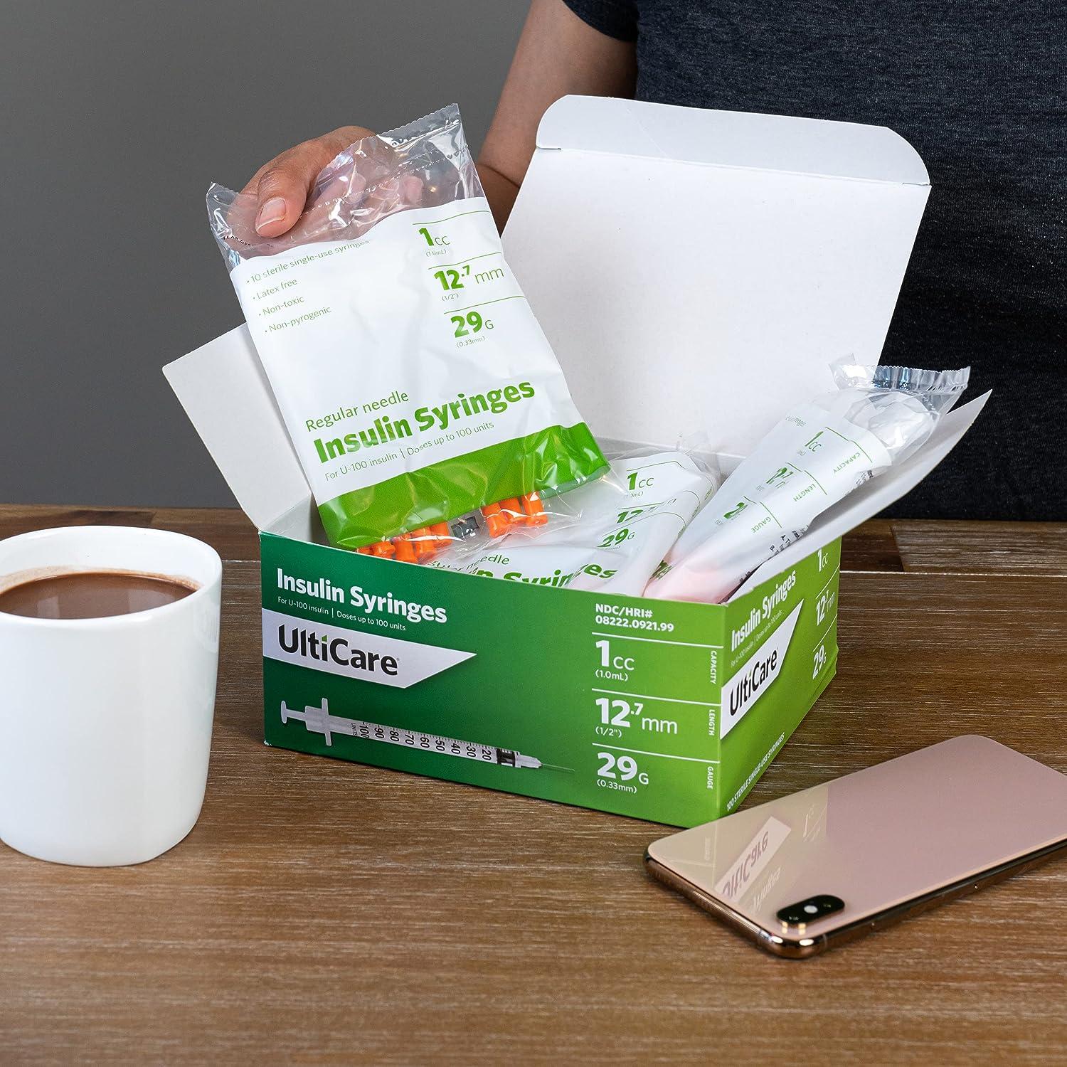 UltiCare U100 Insulin Syringes Comfortable & Accurate Dosing 1cc