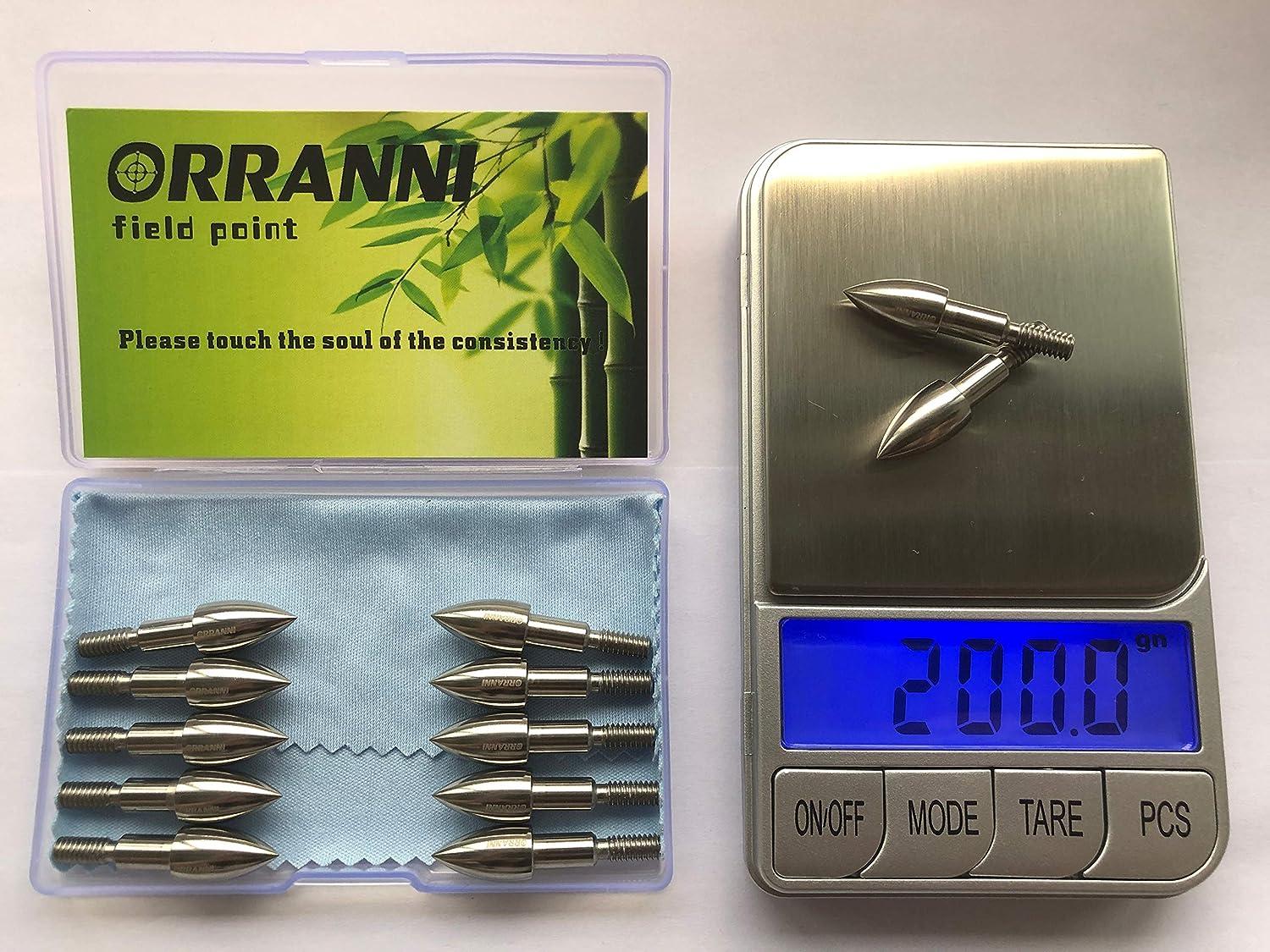 ORRANNI Stainless Steel Archery Field Points 100/125 Grains (1 Dozen) 5