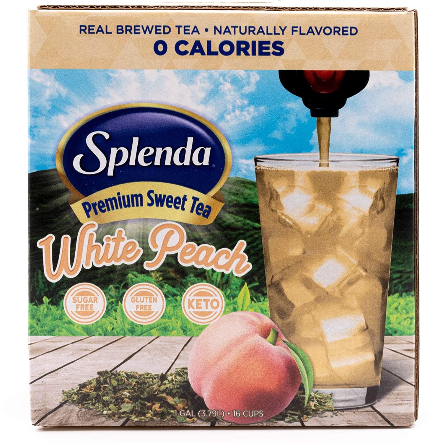 SPLENDA White Peach Premium Sweet Green Tea On Tap, Sweetened With