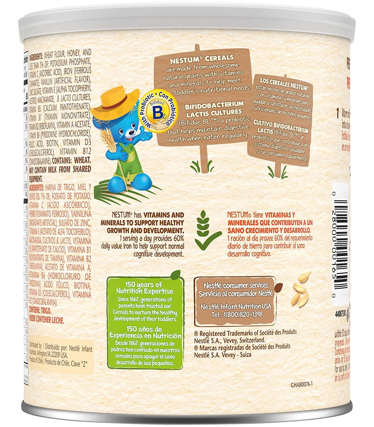 Nestle Nestum Baby Cereal Wheat Honey 10.5 OZ Honey 10.5 Ounce