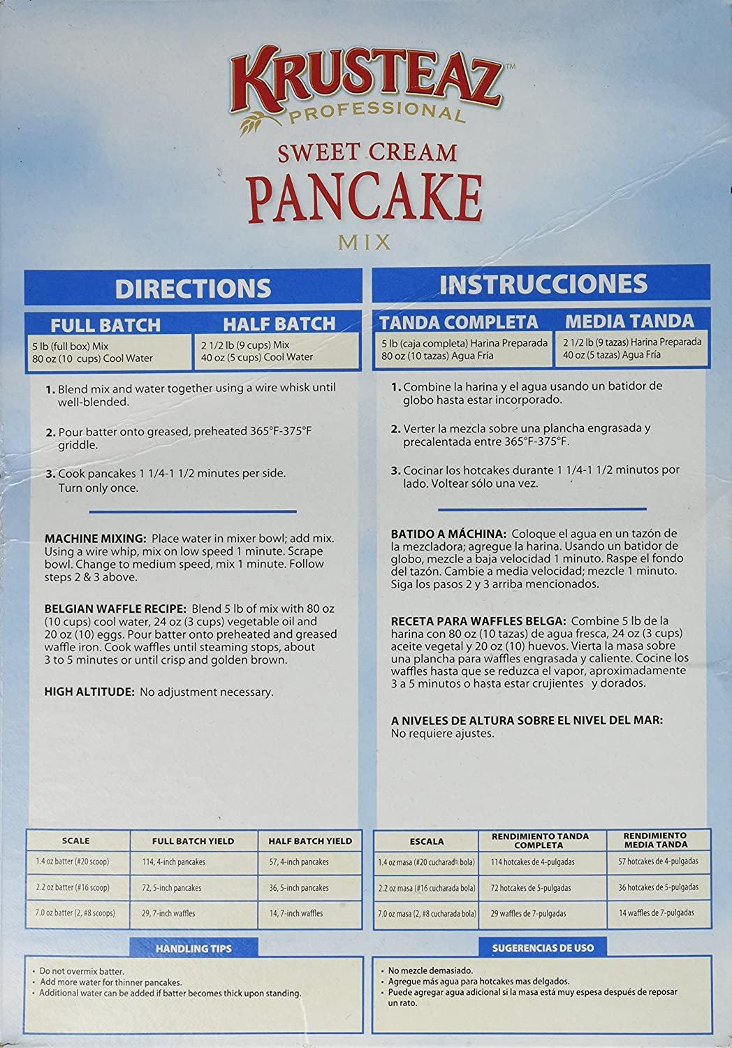 5 Pounds Krusteaz Sweet Cream Pancake Mix Just Add Water 5 Pound (Pack