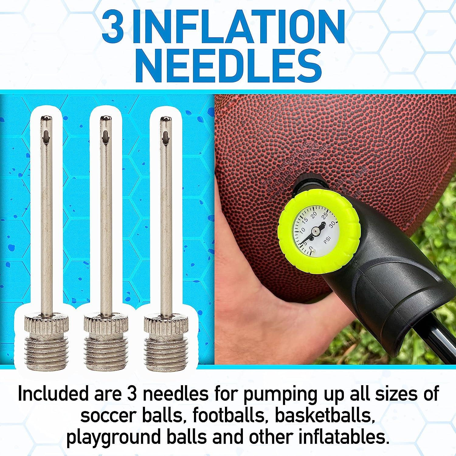 Franklin Sports Ball Pump with Pressure Gauge and Needle Hand Pump