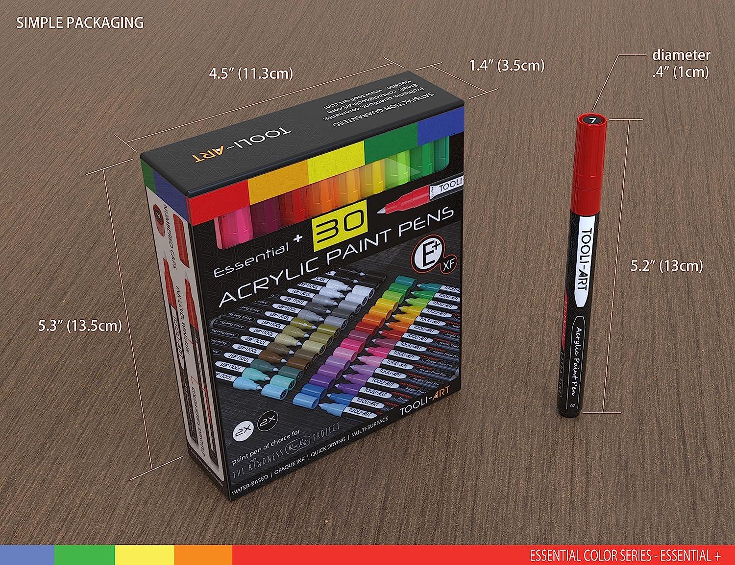 36 Acrylic Paint Pens Skin and Earth Tones (Pro Color Series Marker Set)  (3mm MEDIUM)
