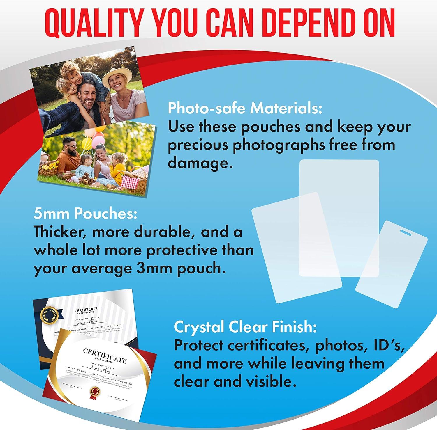 5MIL Thermal Laminating Pouches Variety Pack 150 Count Letter