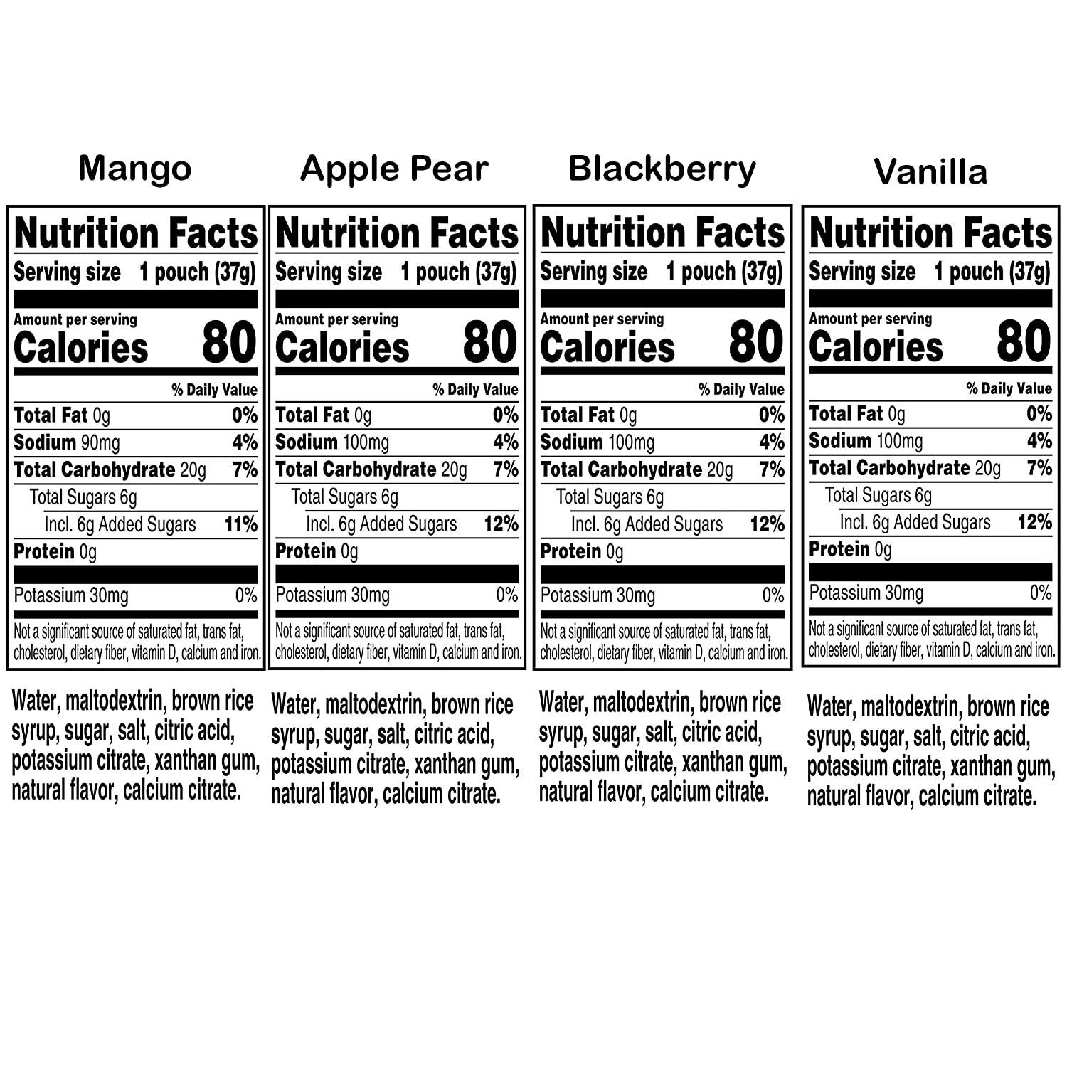 Gatorade Endurance Energy Gel No Caffeine 4 Flavor Variety ...