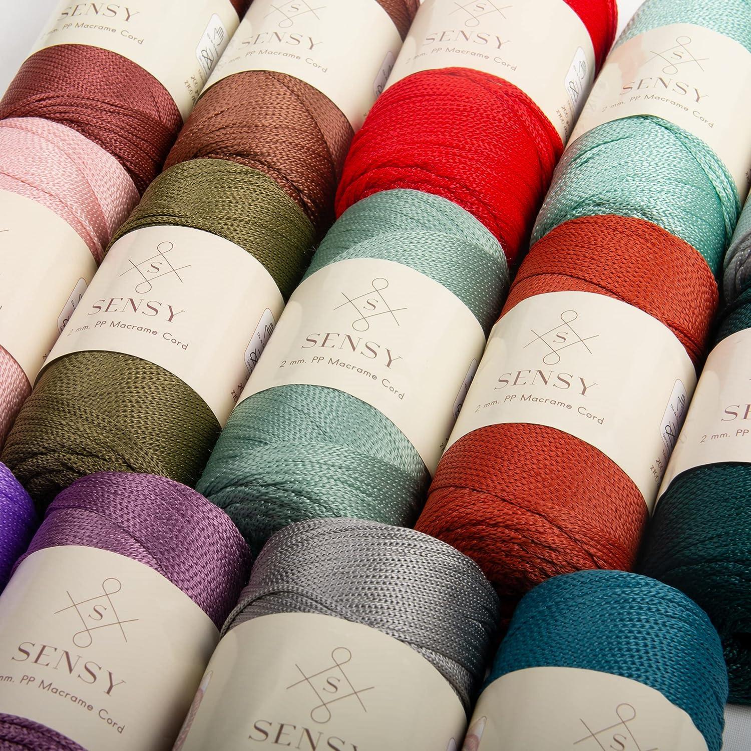 Sensy Premium 5mm 104 Yards Polyester Rope 100% Polypropylene Cord Macrame  Cord 5mm Crochet Bag Cord Macrame Rope Crochet Thread Gift for Knitter  (Pink) - Yahoo Shopping