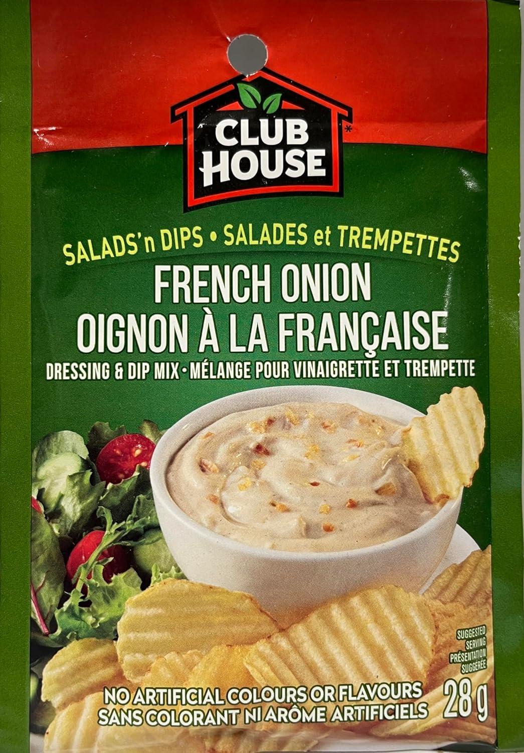 Club House Dry Sauce/Seasoning/Marinade Mix Salad N Dip French Onion 28g  Case Pack 12 Count | Buy Now with Express International Delivery |  GoSupps.com