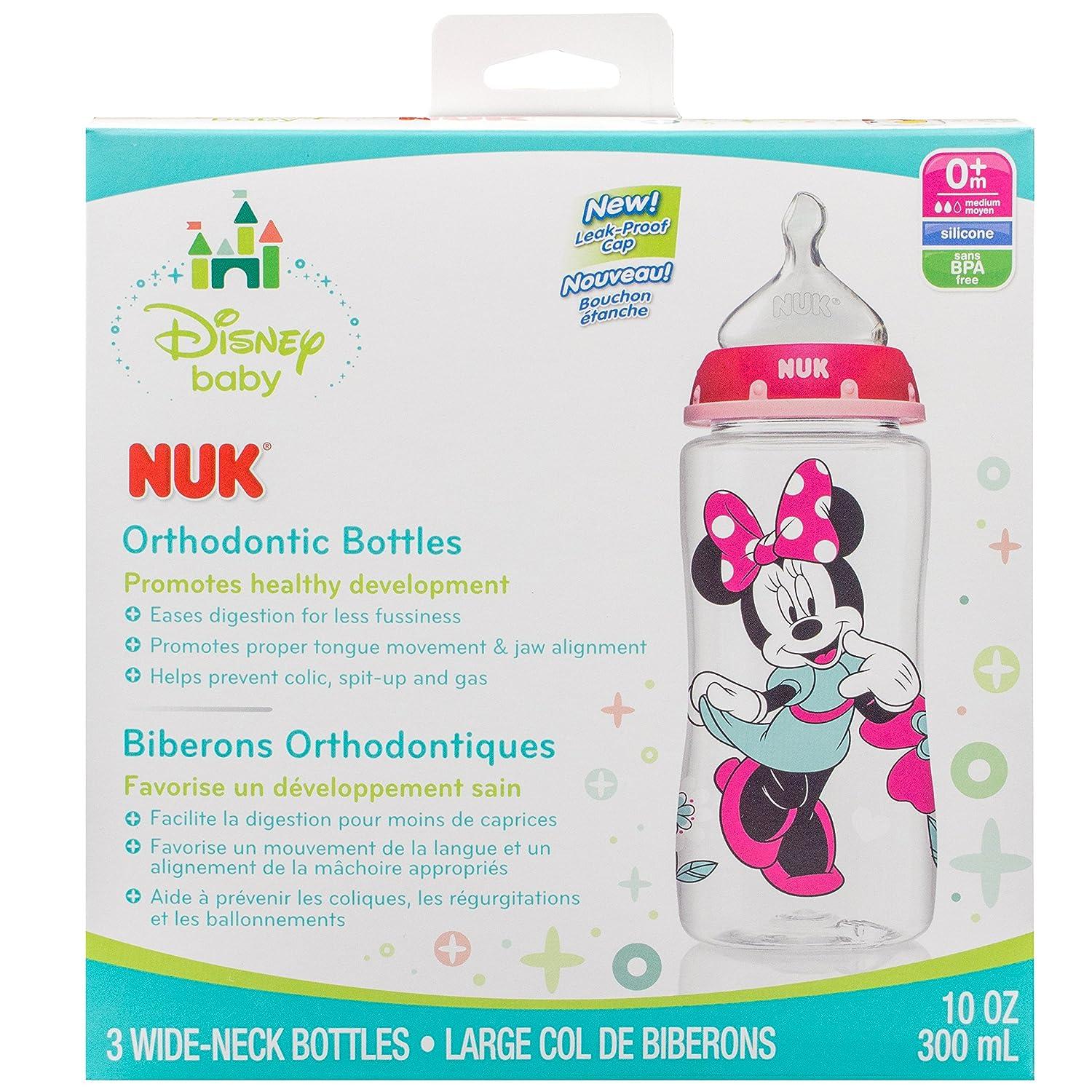 NUK Disney Baby Bottle Minnie Mouse 3 Count Pack of 1