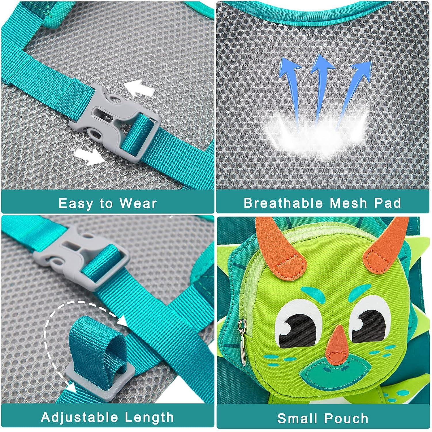 Toddler Harness Leash with Anti Lost Wrist Link, Accmor Kids Dinosaur  Harnesses Leashes, Cute Triceratops Kids Walking Wristband Assistant Strap  Belt for Parent Baby Boys Outdoor Activity Aquamarine Harness, Blue Wrist  Link