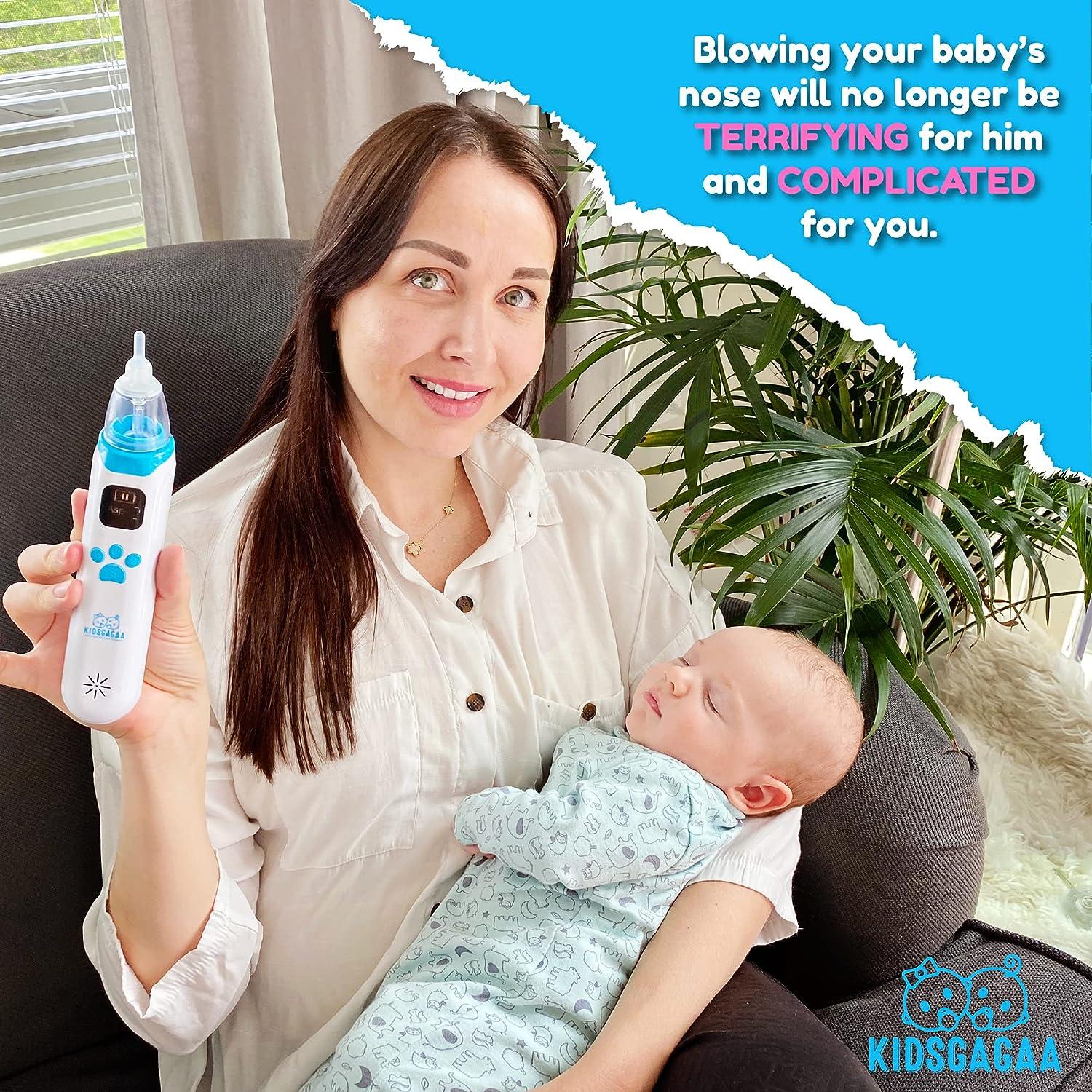Baby Nasal Aspirator - Nose Sucker For Newborns - Toddlers Nose Cleaner -  Safe Nose Suction