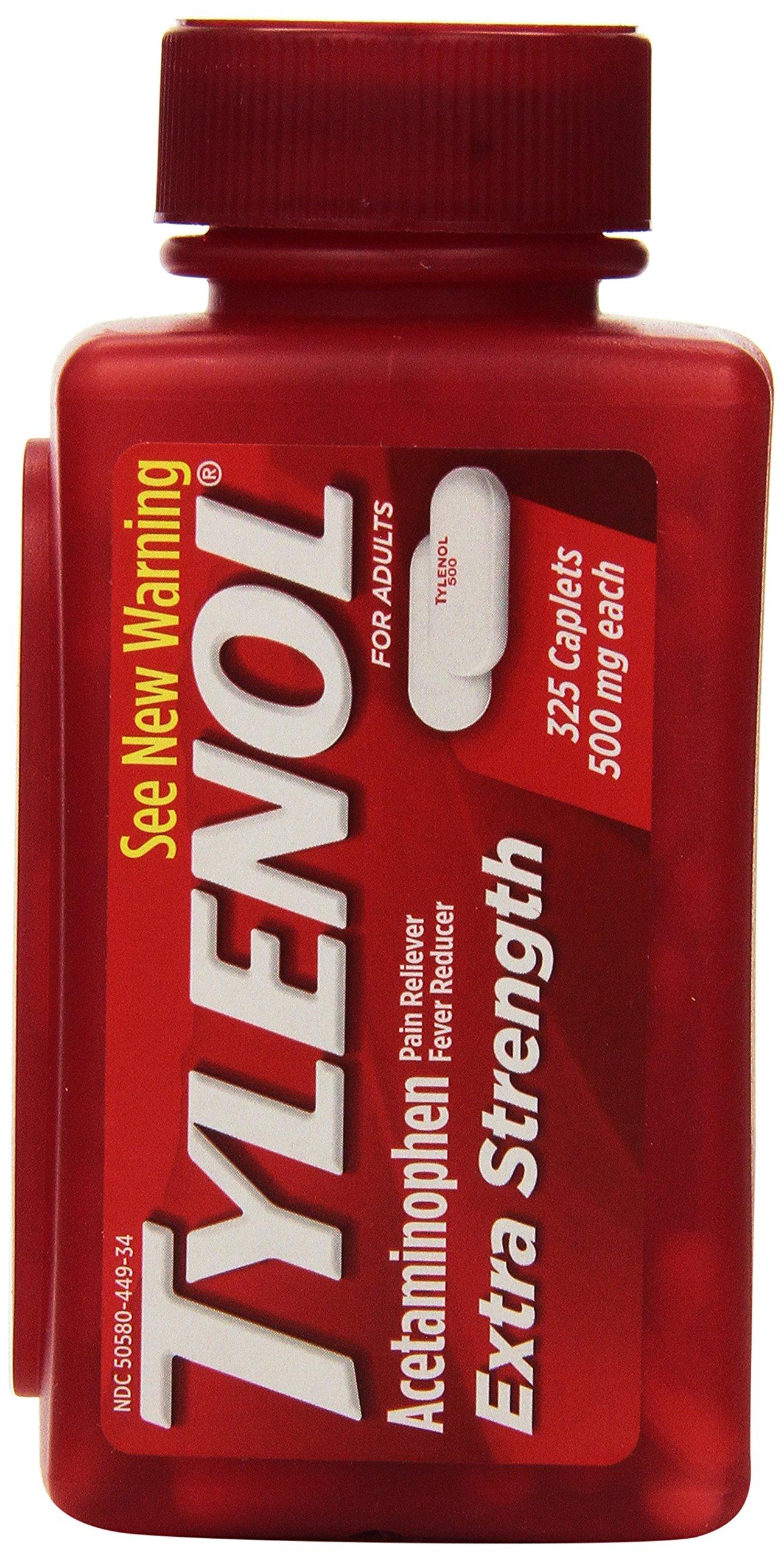 Tylenol Extra Strength Acetaminophen 500mg 325 Caplets