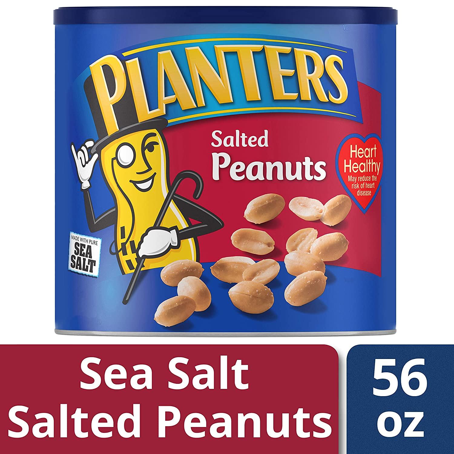 Planters Salted Peanuts (56 oz Canister)