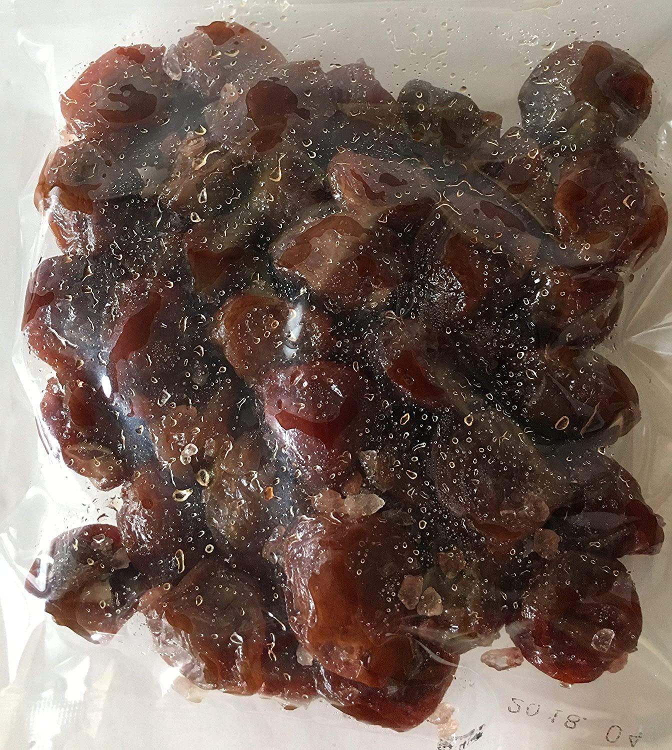 Kaj's Rock Salt Plum Wet Li Hing Mui Dried Preserved Plums 8 Ounces